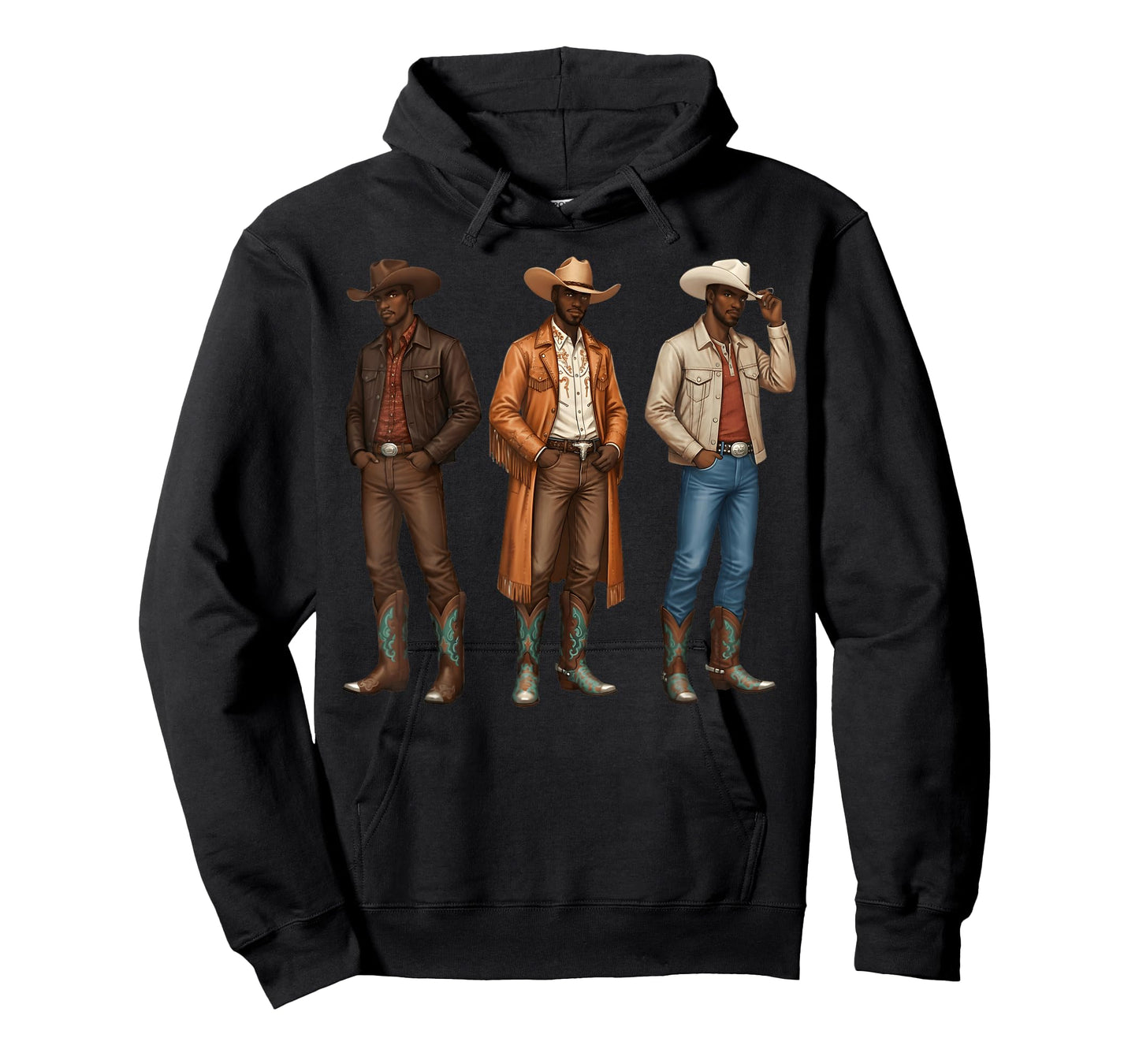 Black Cowboy Western Rodeo Melanin Heritage Texas Pride T-Shirt