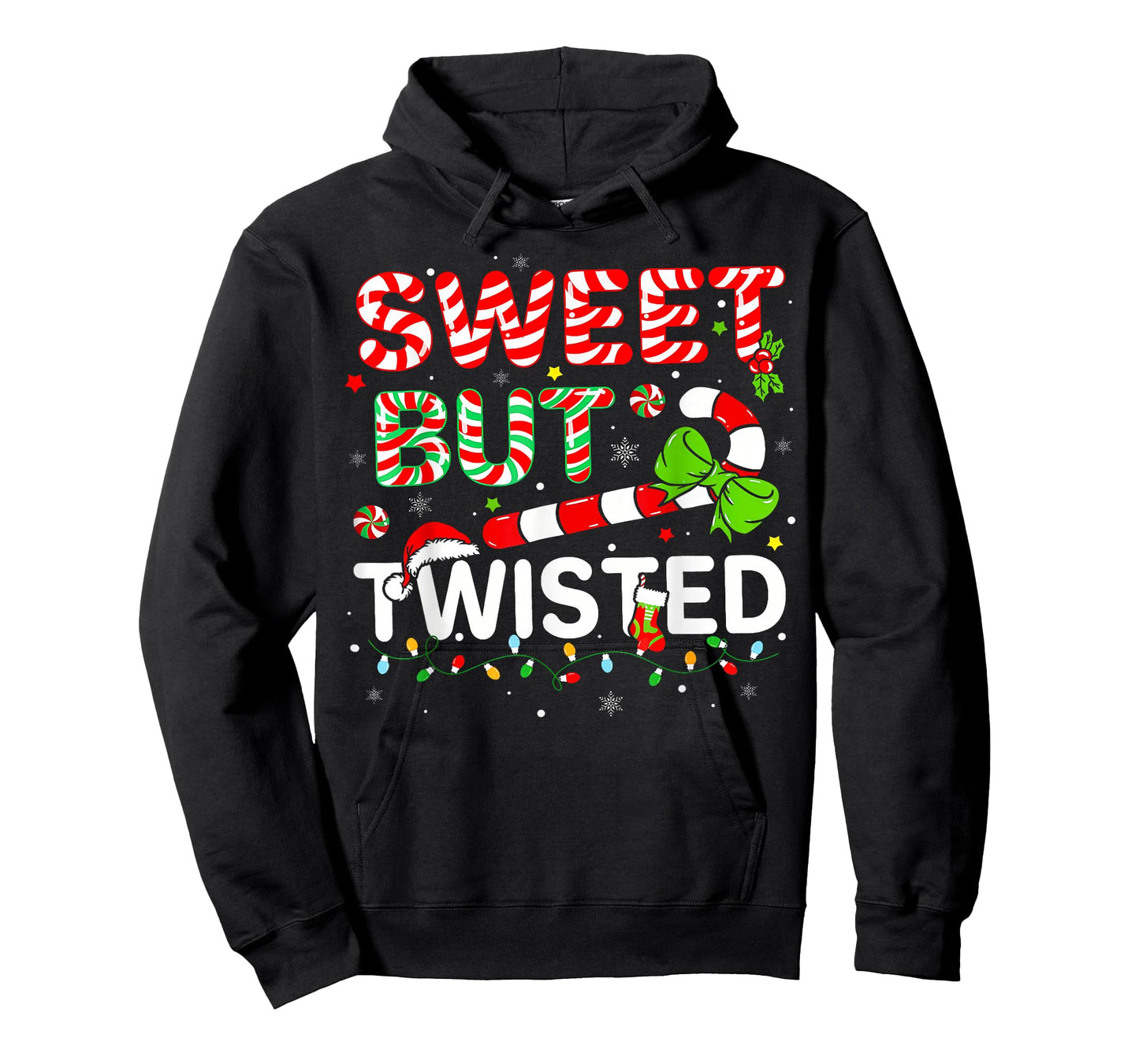 Sweet But Twisted Funny Christmas Candy Cane Xmas Holiday T-Shirt