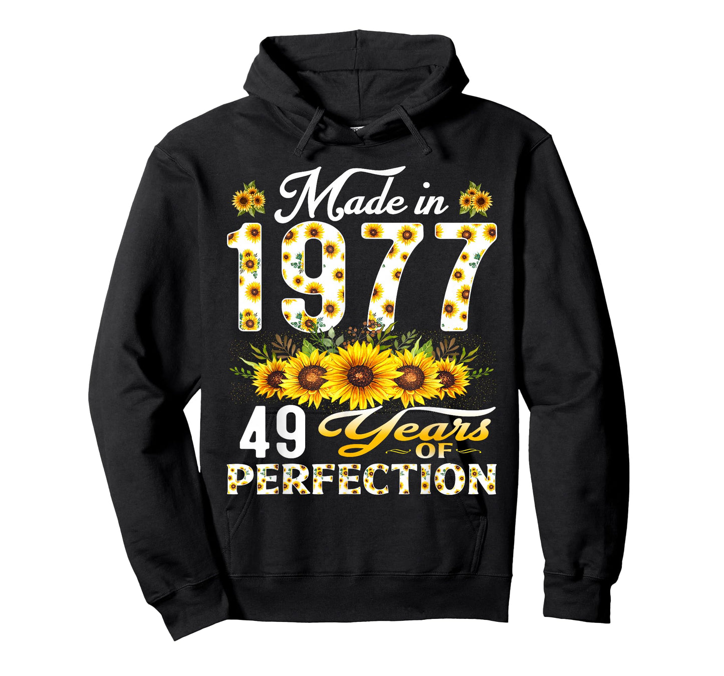 49 Year Old Made in 1977 Sunflower 49th Birthday Women T-Shirt