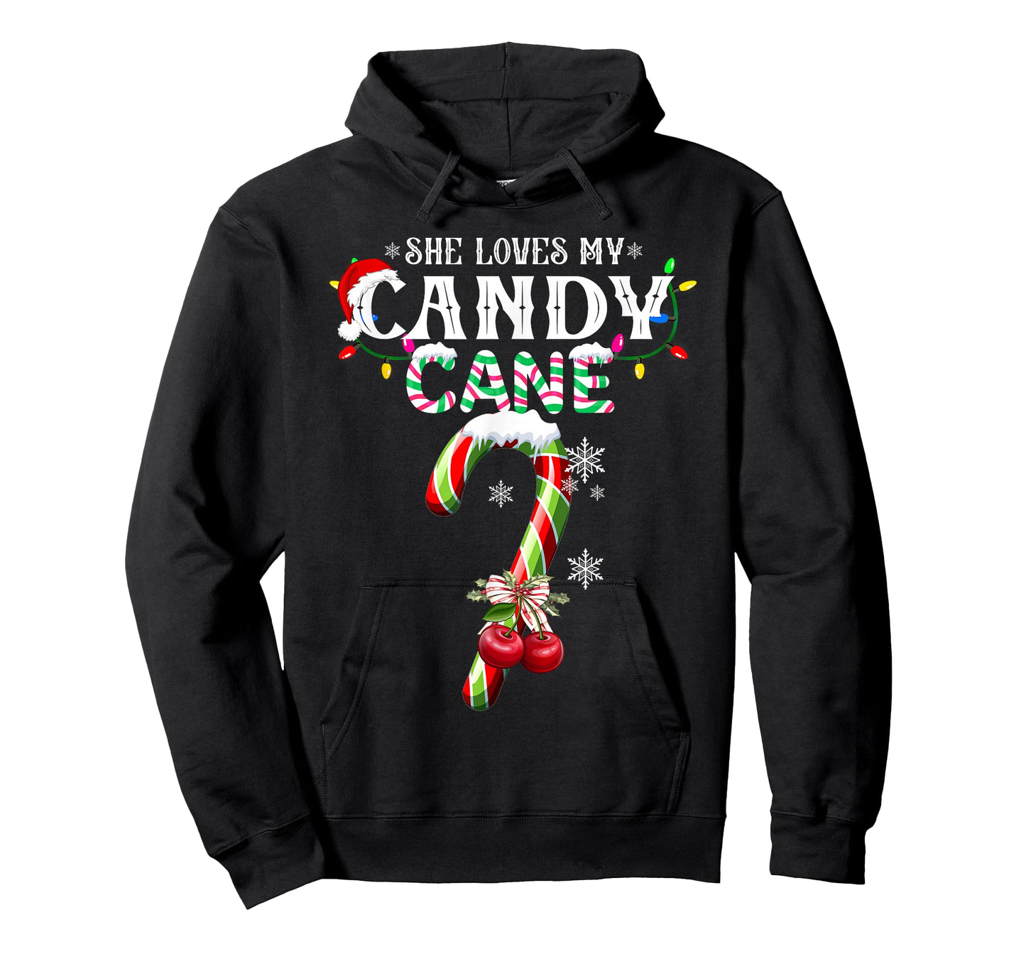 She Loves My Candy Cane I Like Her Peppermint Xmas Couples T-Shirt