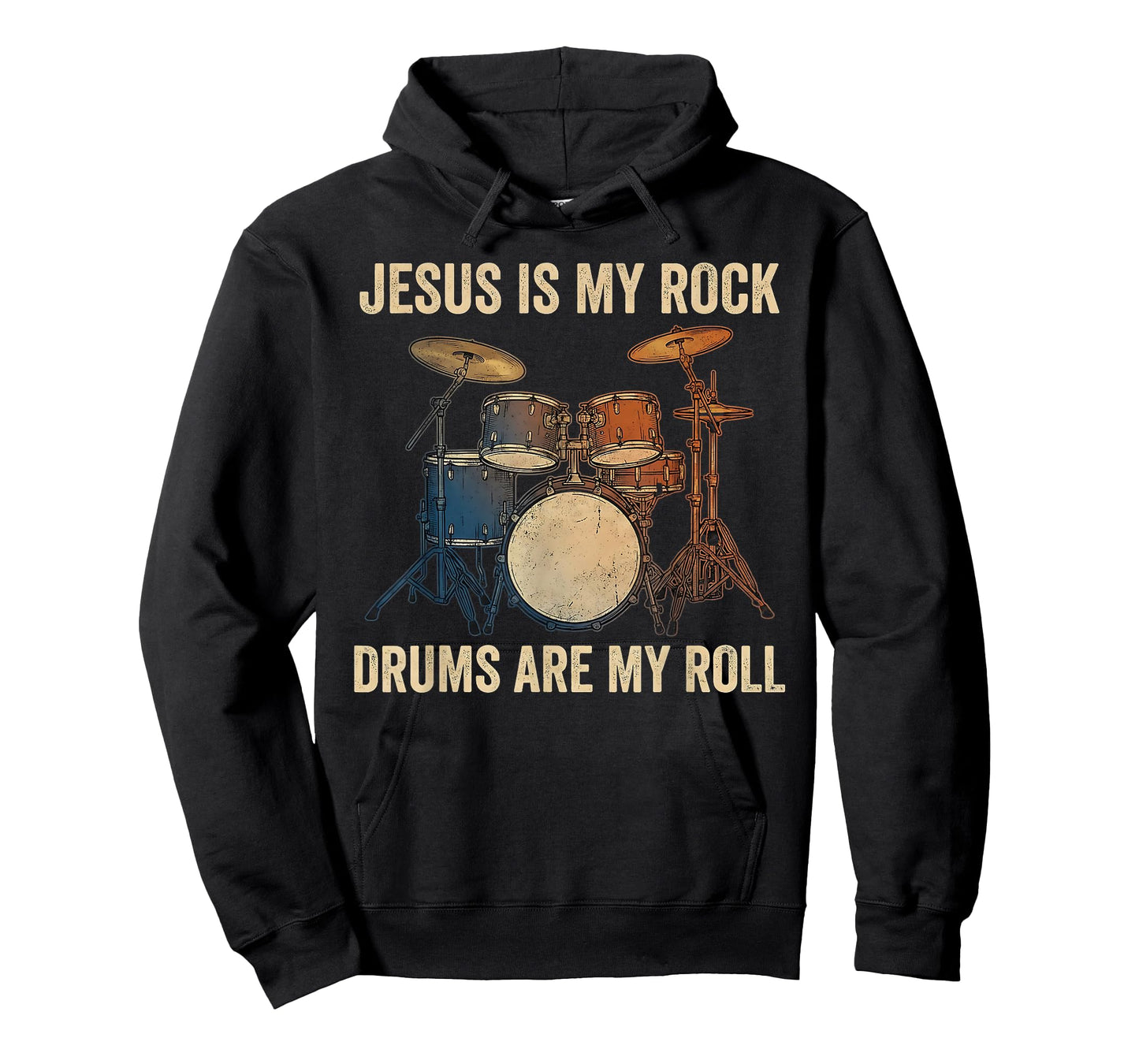 Christian Drummer Jesus is My Rock Drums are My Roll T-Shirt