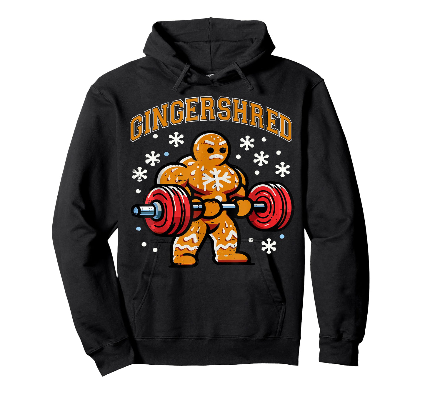 Gingershred Funny Gingerbread Man Gym Bodybuilding Christmas T-Shirt