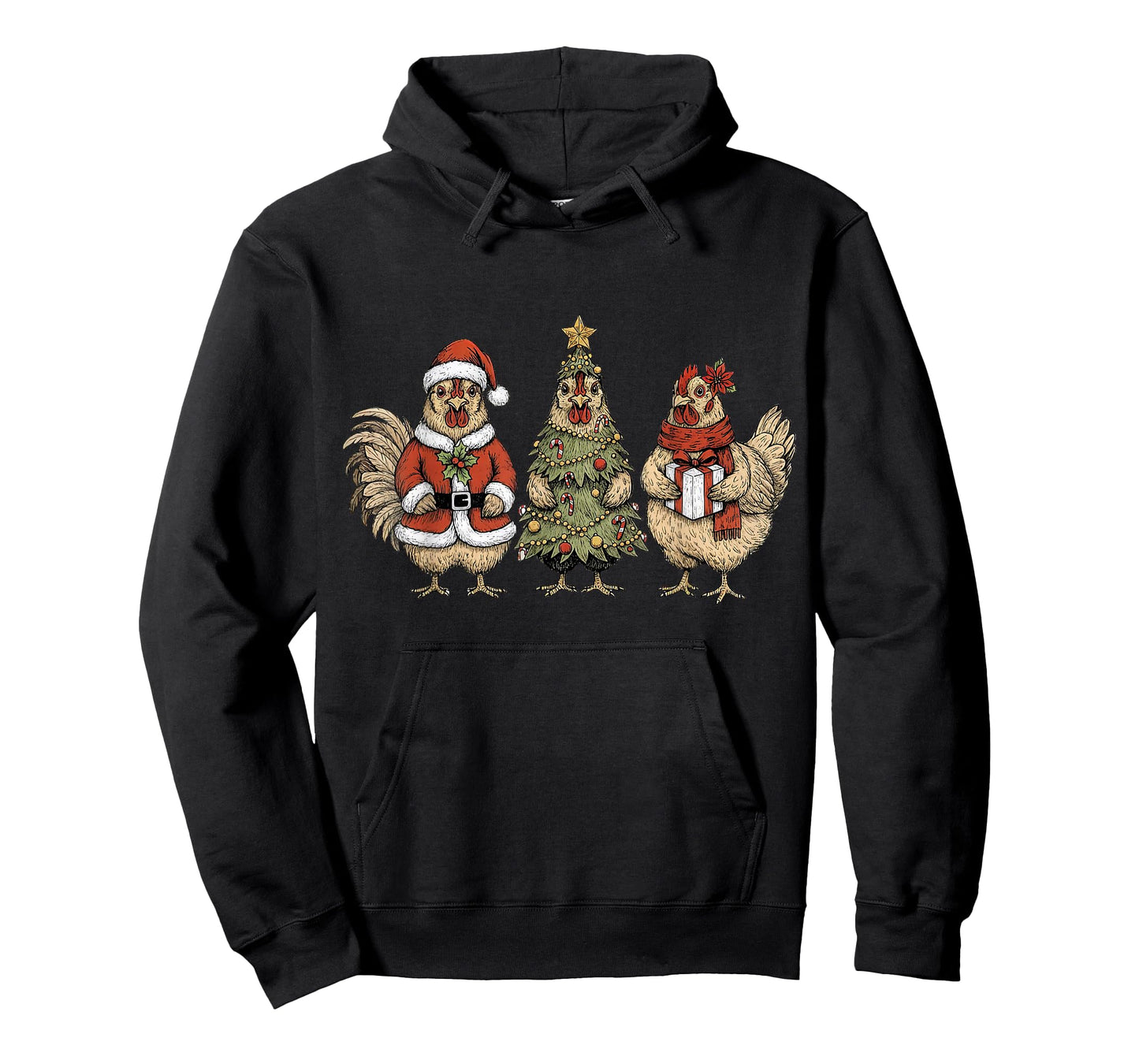 Funny Holiday Hen Christmas Chicken T-Shirt