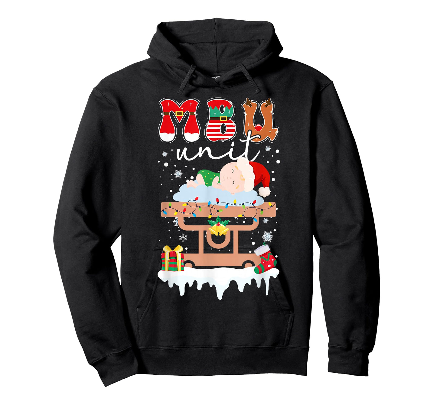 MBU Unit Christmas Mother Baby Nurse Xmas Postpartum Nurse T-Shirt