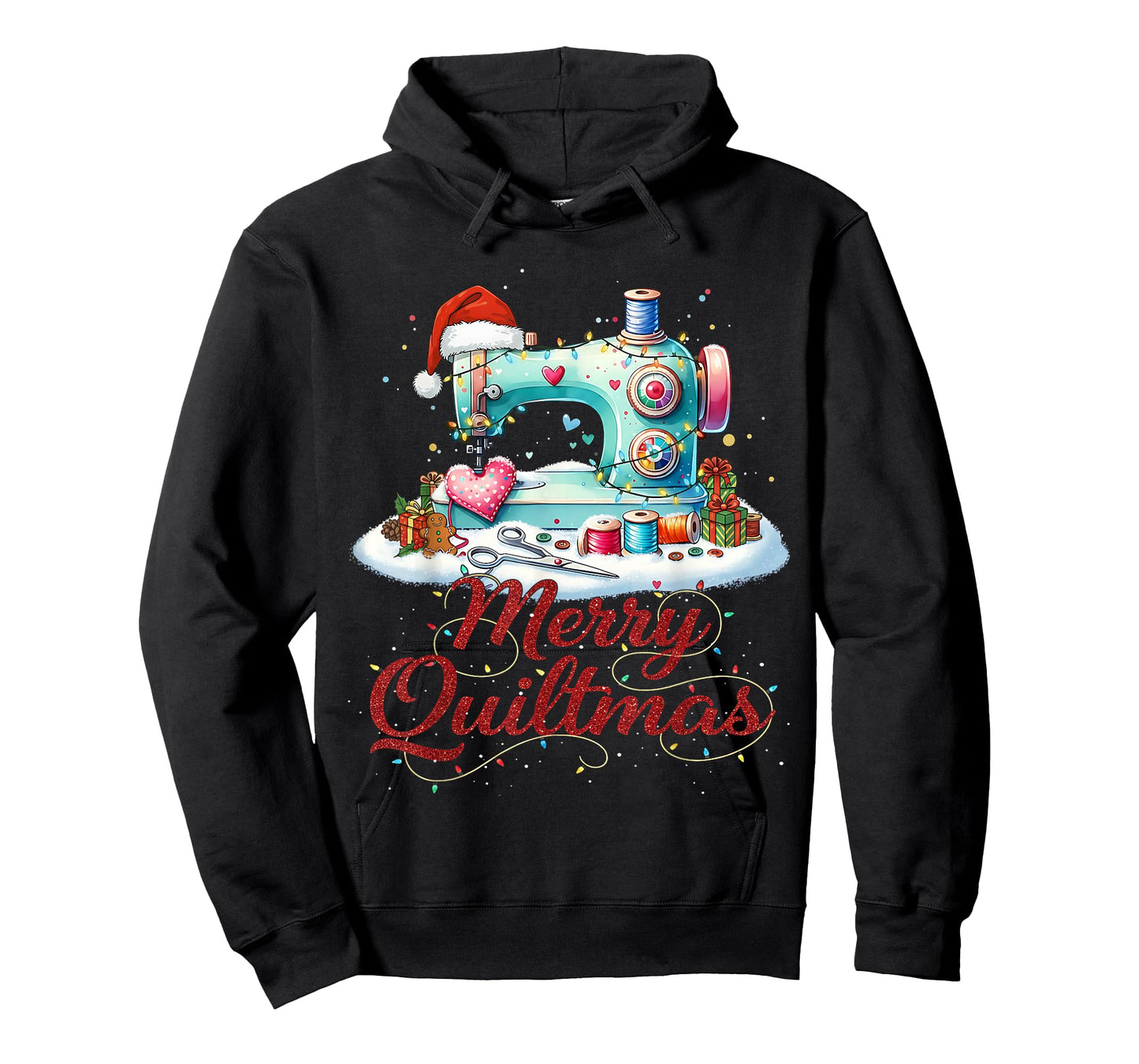 Cute Sewing Sewer Merry Quiltmas Christmas Patterns Quilter T-Shirt