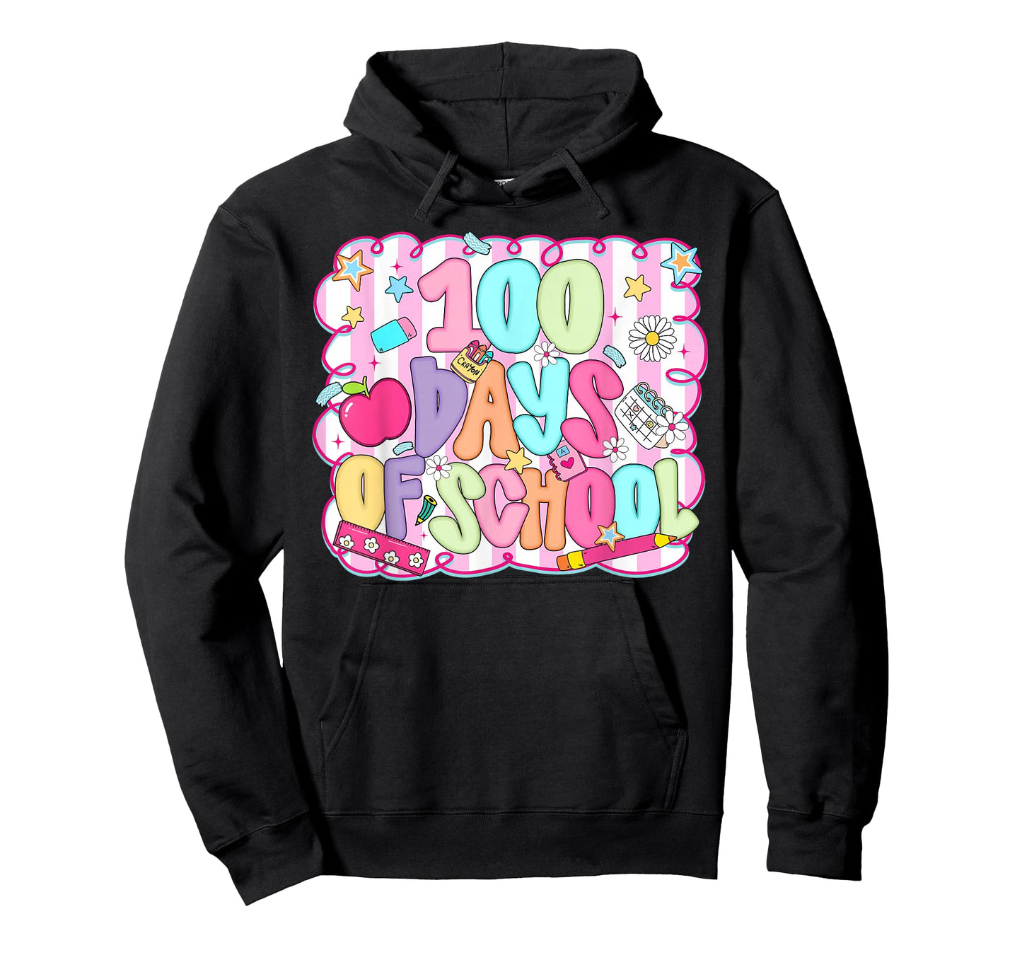 Preppy 100 Days of School 100th Day Teacher Girl Women Kids T-Shirt
