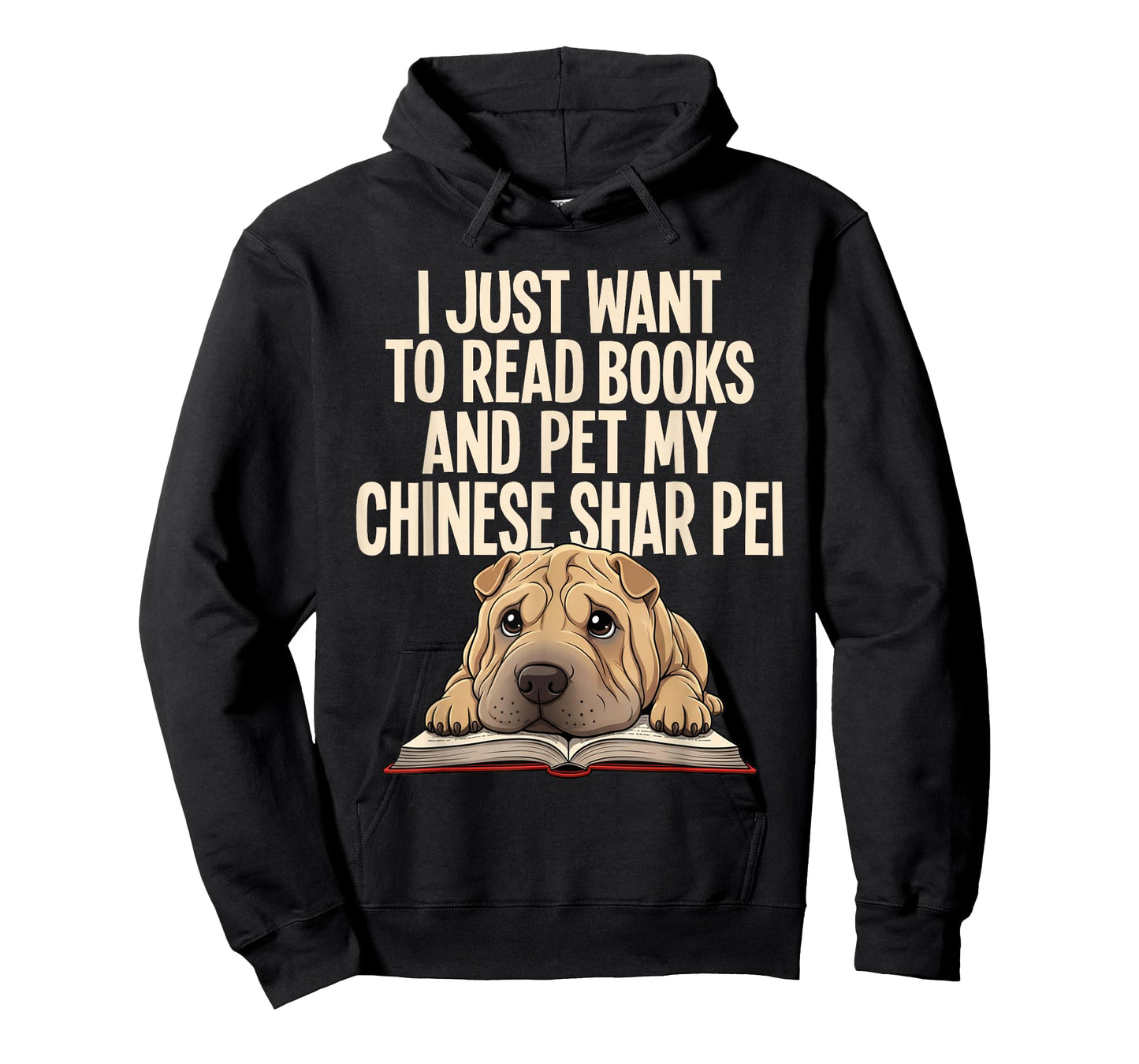 Chinese Shar Pei Lover Pet Lover Read Books Chinese Shar Pei T-Shirt