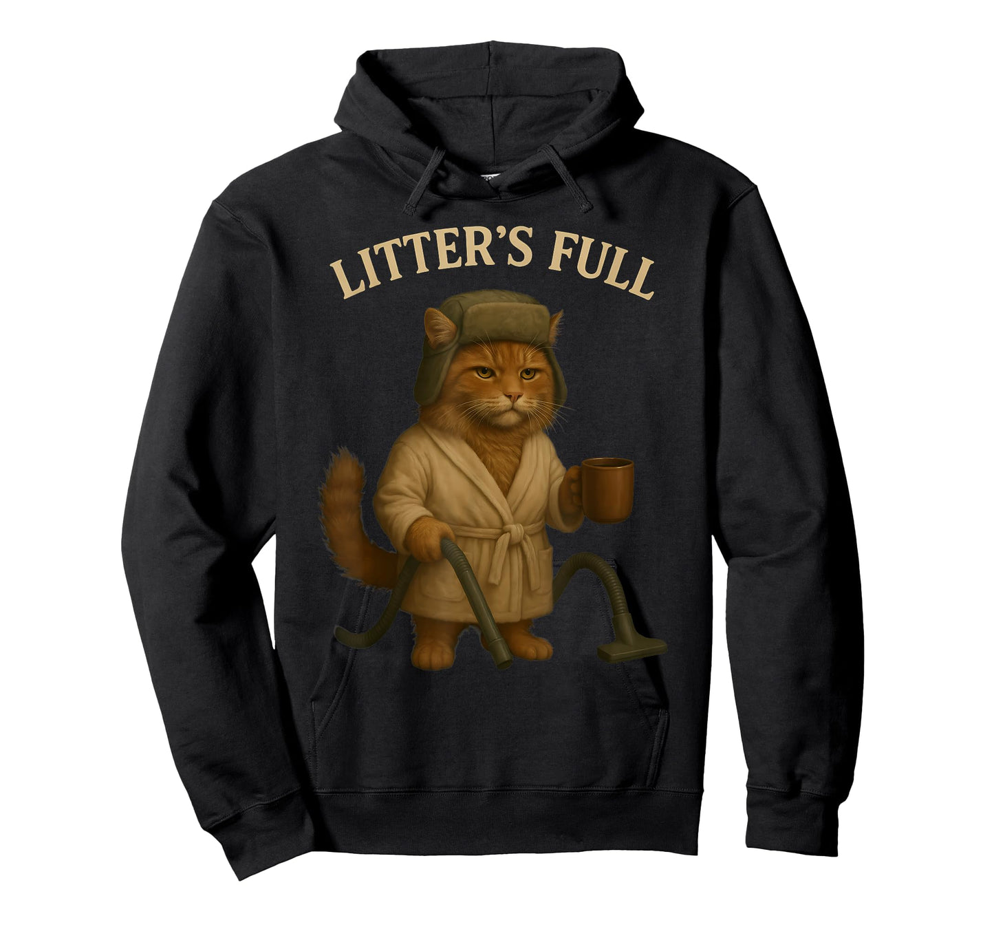 Litter’s Full Funny Cat Parody Christmas Humor Quote T-Shirt