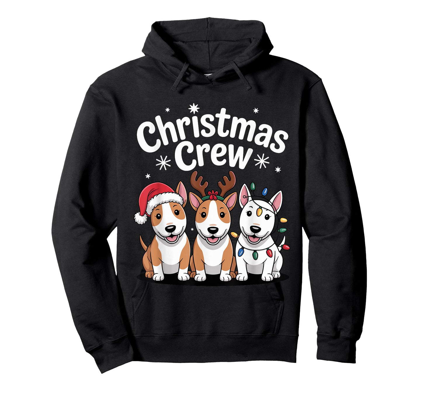 Christmas Crew Xmas Puppy Dog Funny Christmas Bull Terrier T-Shirt