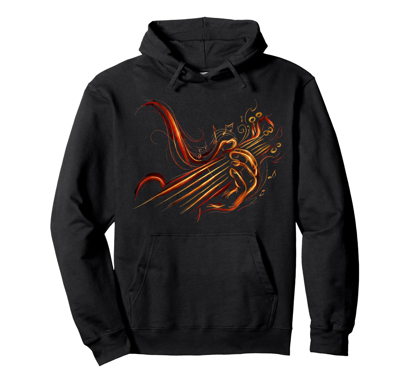 Abstract Fire Guitar Art Playing Guitar Guitarist Music T-Shirt