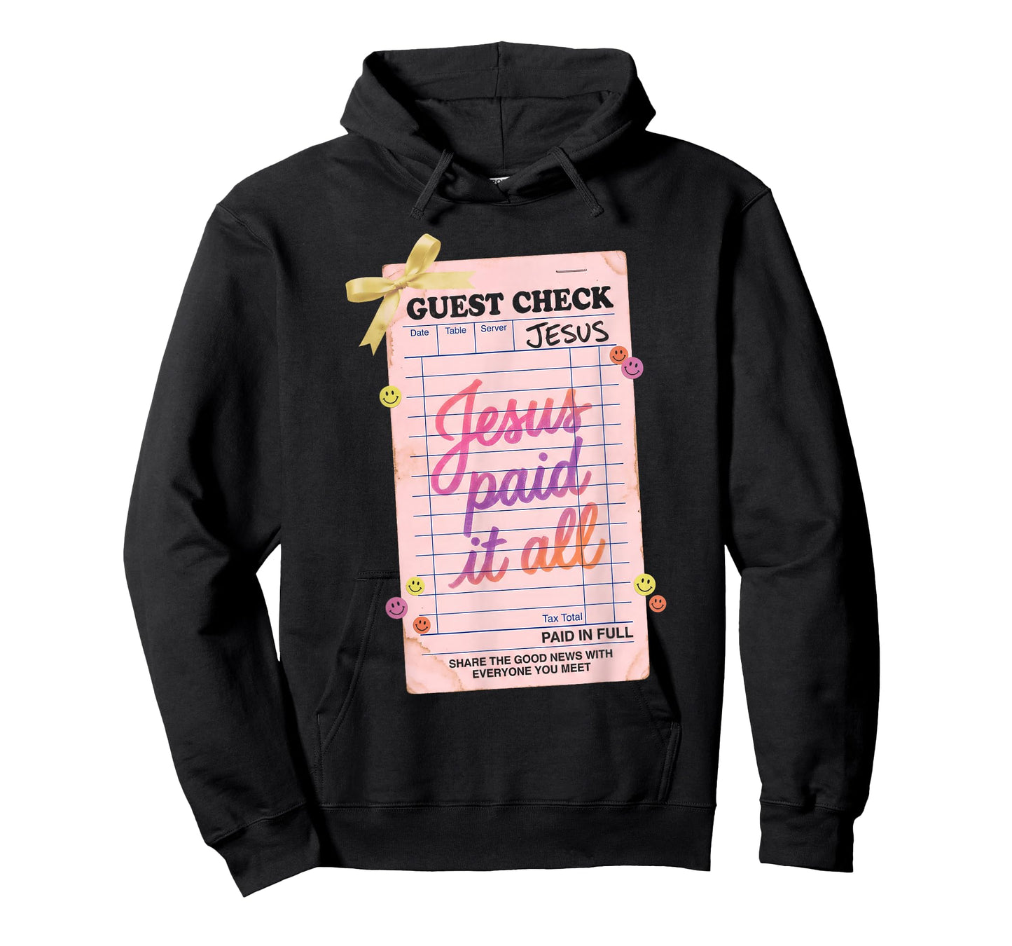 Jesus Paid It All Guest Check Christian Faith Design T-Shirt