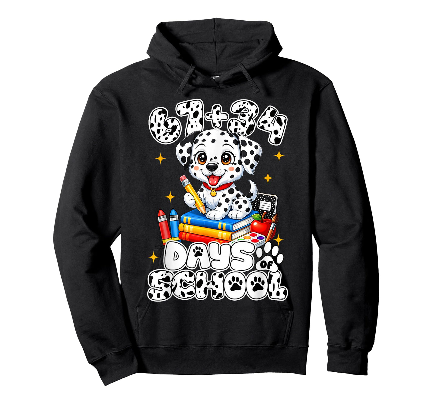 67+34 Days School 101 Days Cute Dog T-Shirt