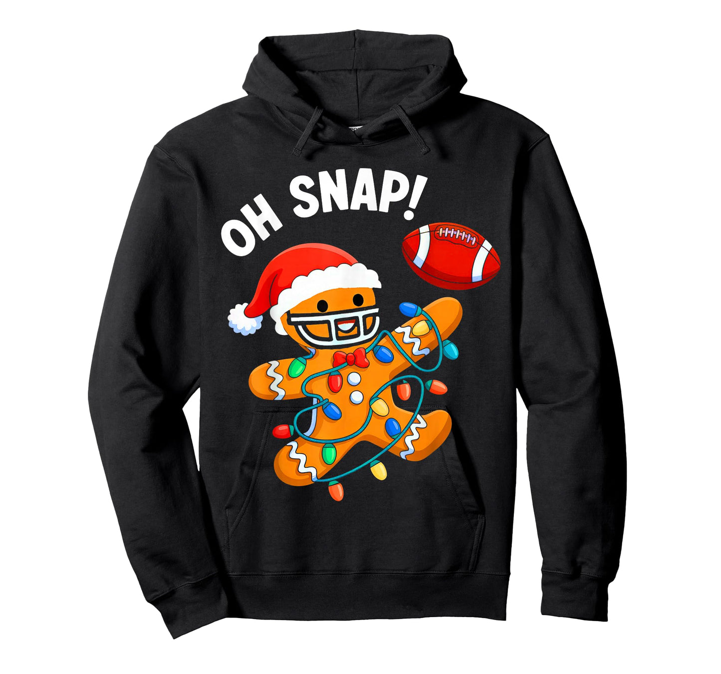 Oh Snap Gingerbreadman Christmas Football T-Shirt