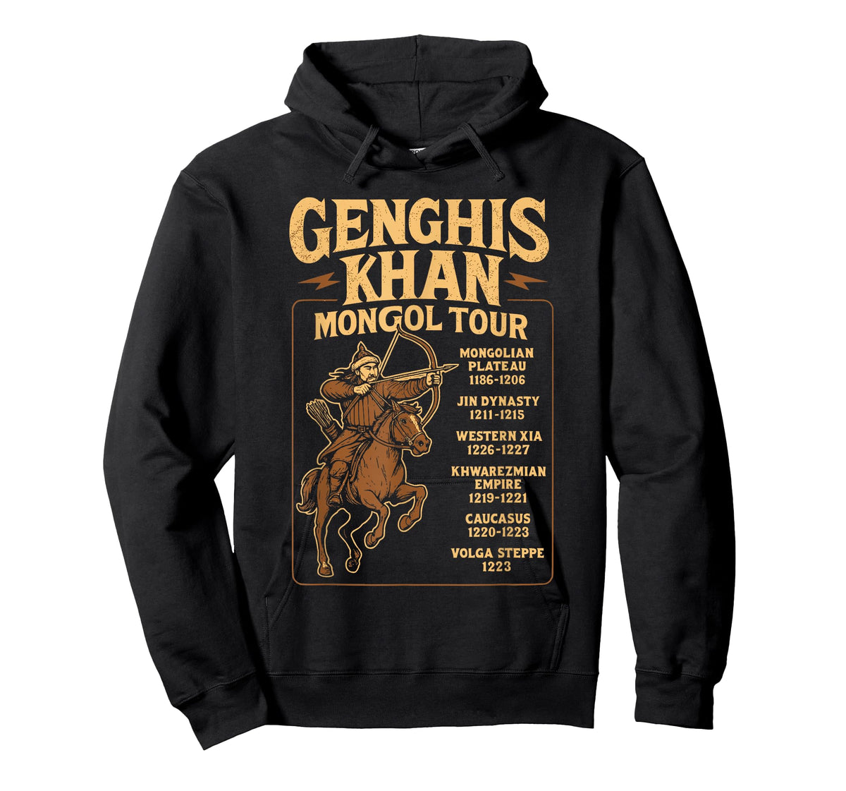 Genghis Khan Mongol Tour Vintage History Design T-Shirt