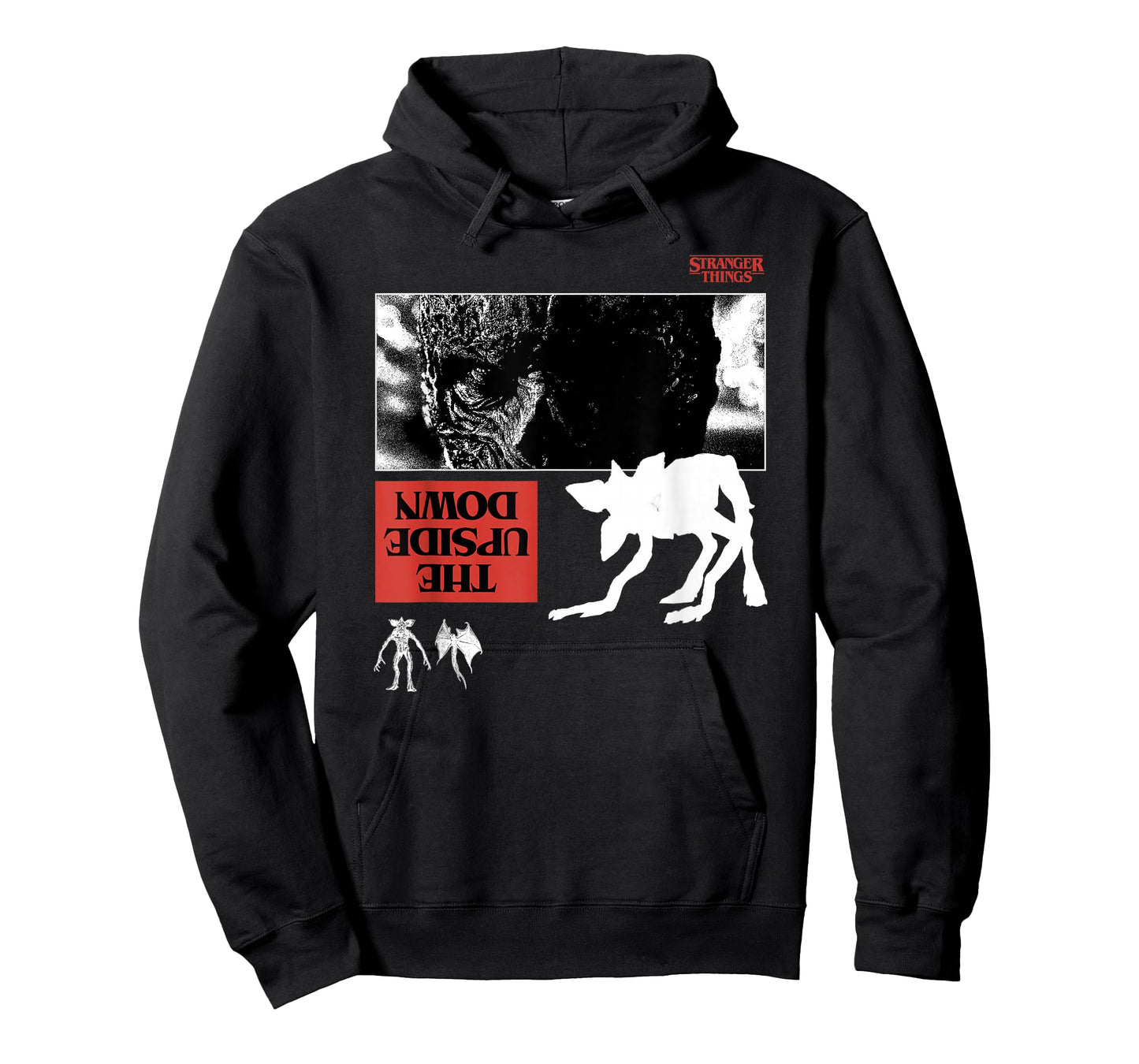 Stranger Things Demodog and Upside Down Red T-Shirt