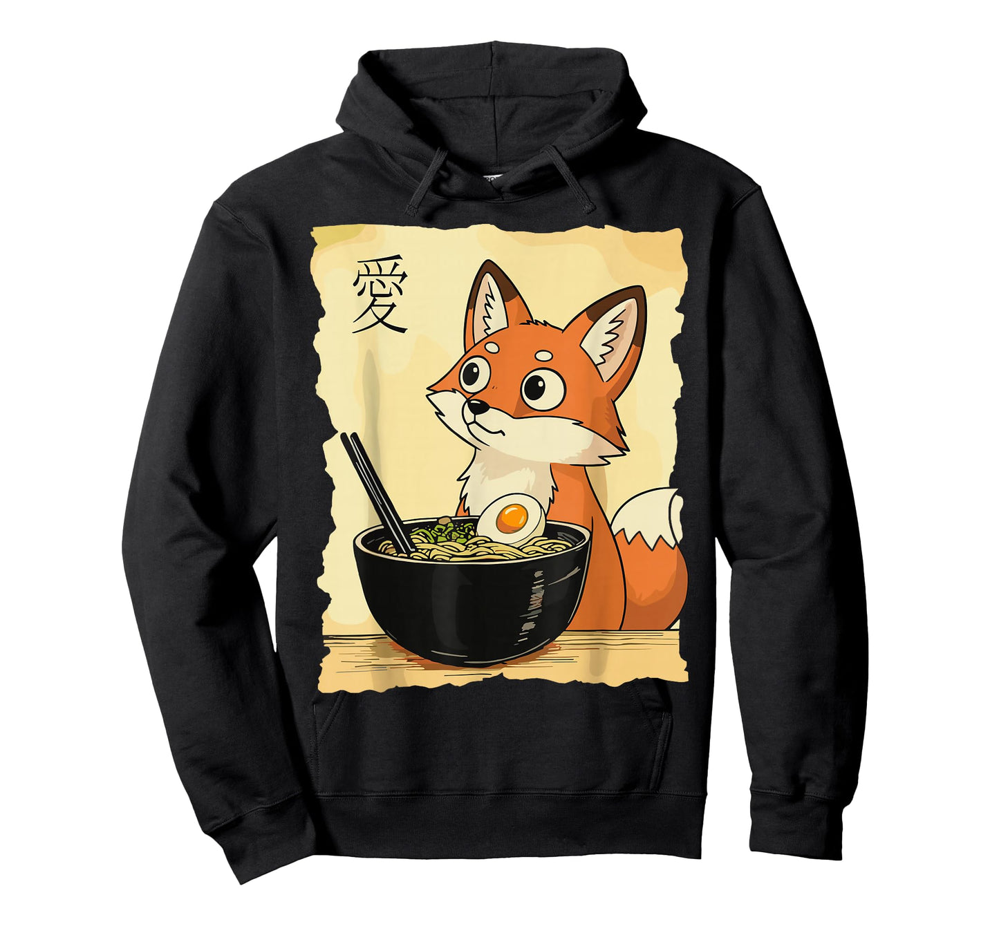 Funny Cute Fox Ramen Kawaii Anime Japanese Graphic Women Men T-Shirt