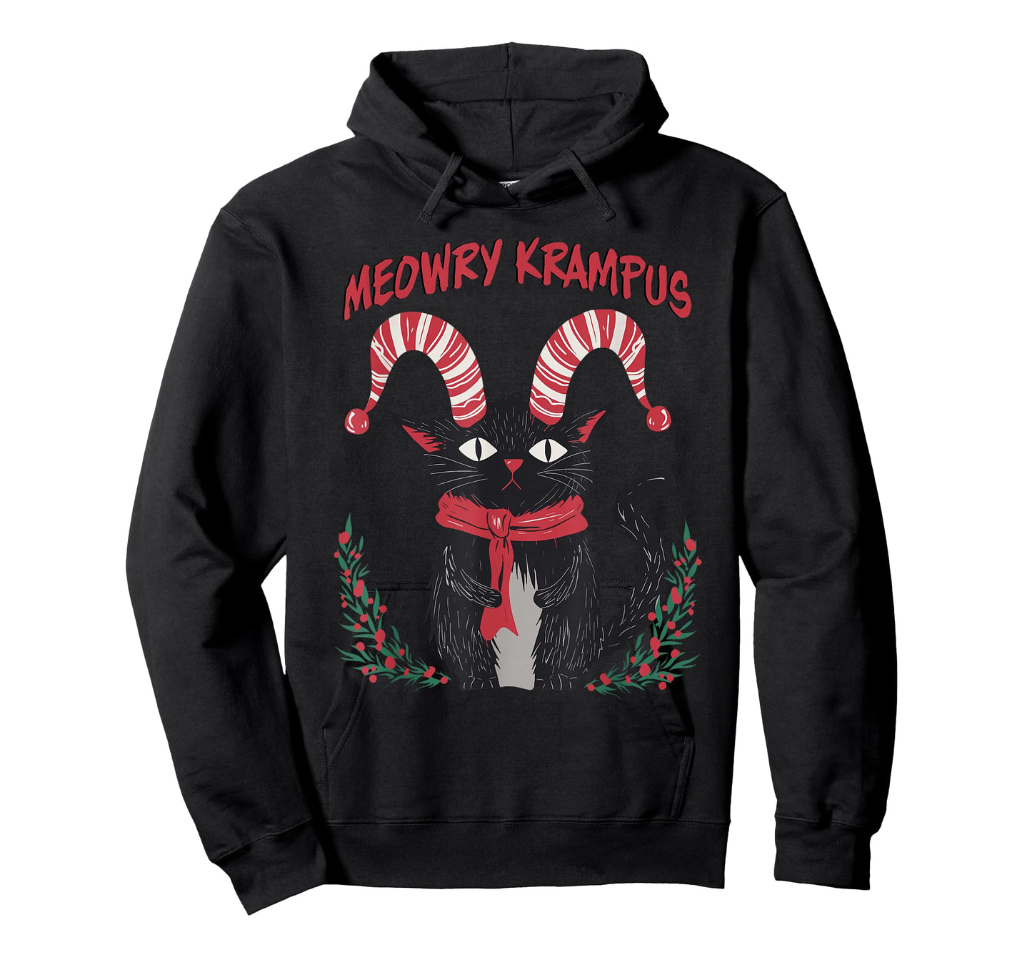 Meowry Krampus Funny Krampus is Coming to Town Cat Christmas T-Shirt
