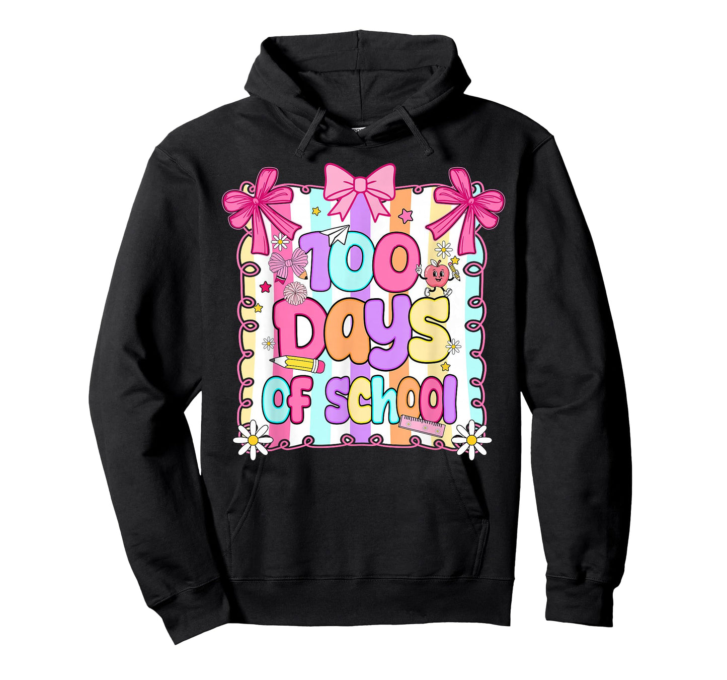 100 Days of School Girls Teachers 100th Day of School Preppy T-Shirt