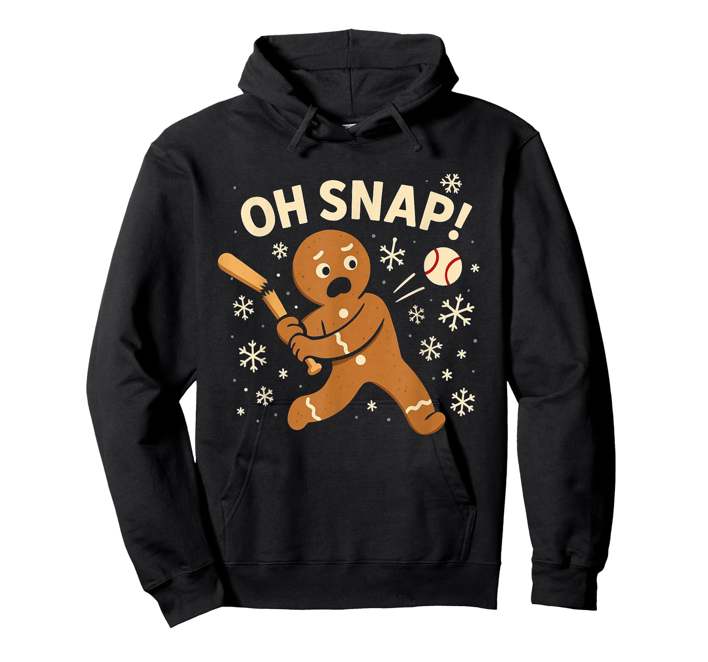 Oh Snap Gingerbreadman Christmas Baseball T-Shirt