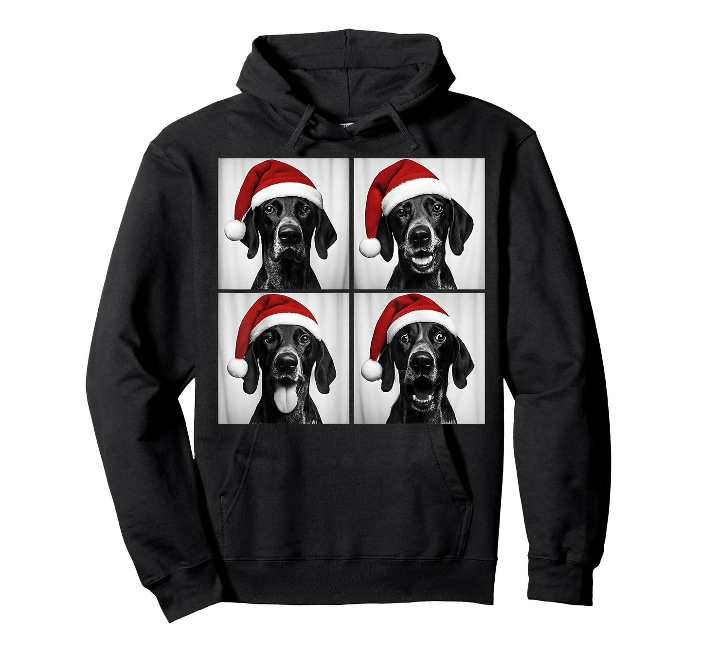 Funny Christmas German Shorthaired Pointer Santa Photo Booth T-Shirt