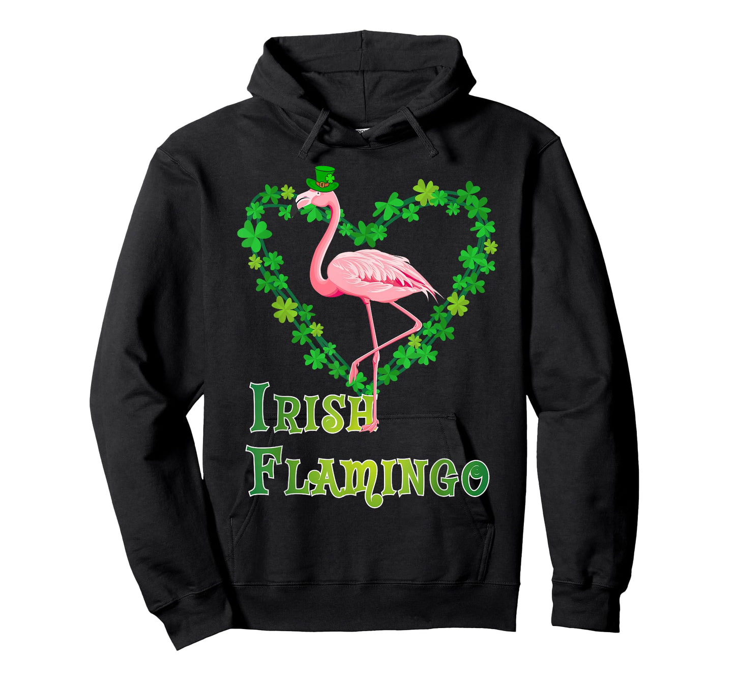 Irish Flamingo Green Saint Patrick Day Lucky St Pattys Day T-Shirt