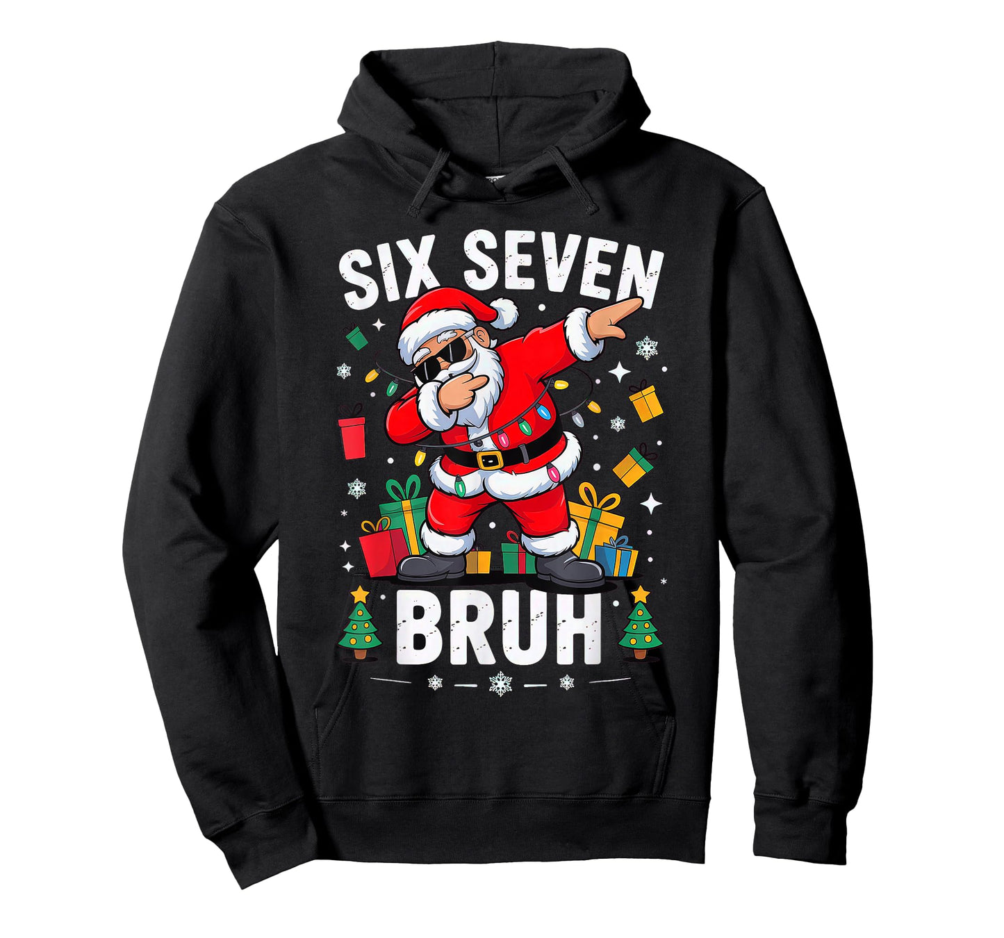 Bruh 67 Six Seven Santa Dabbing Christmas T-Shirt