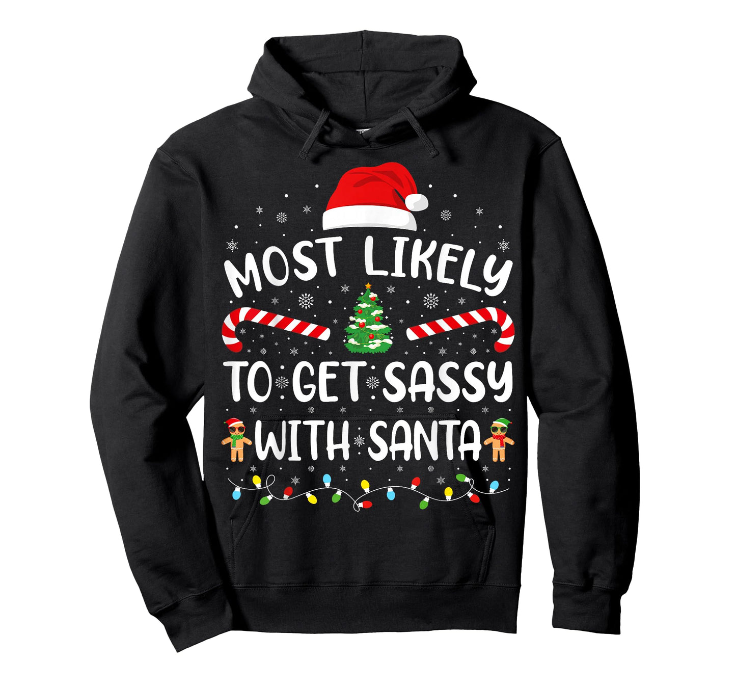 Most Likely to Get Sassy with Santa Family Matching Xmas T-Shirt