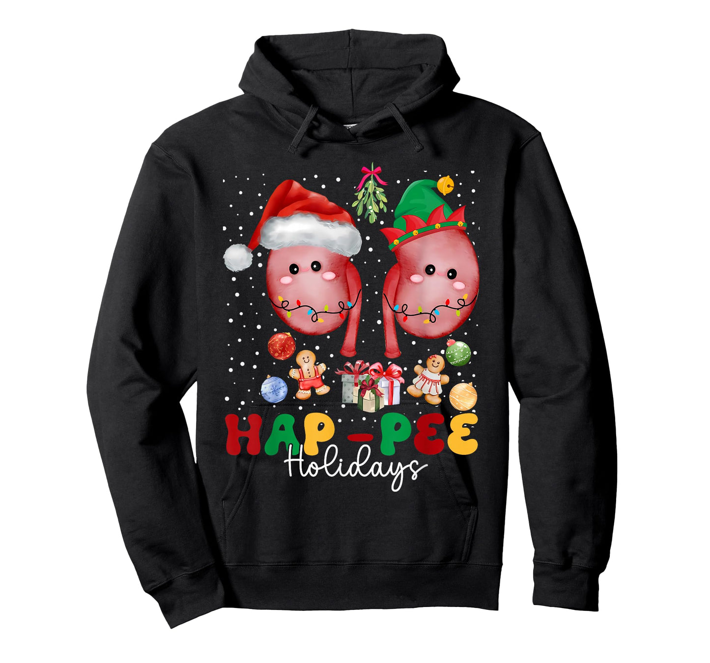 Hap Pee Holidays Christmas Shirt Dialysis Nurse Kidney Xmas T-Shirt