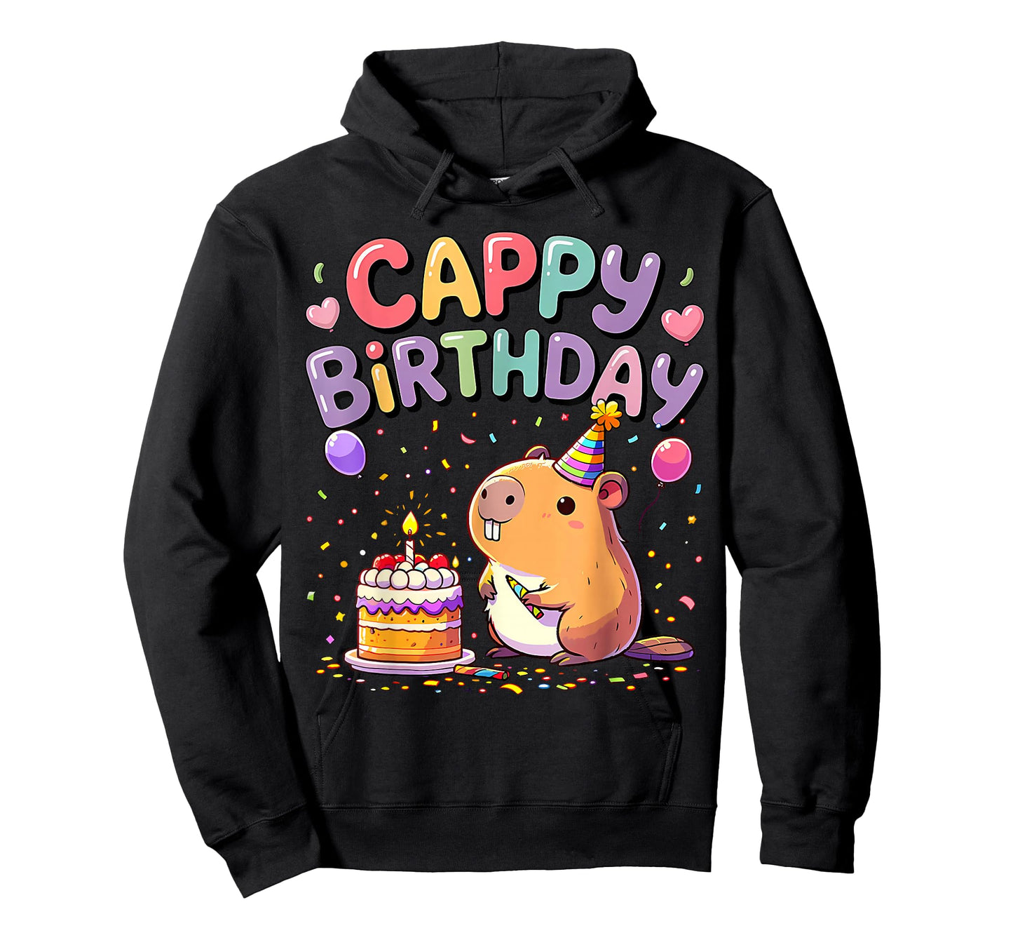 Cappy Birthday Capybara Lovers Girl Boy Happy Birthday Party T-Shirt