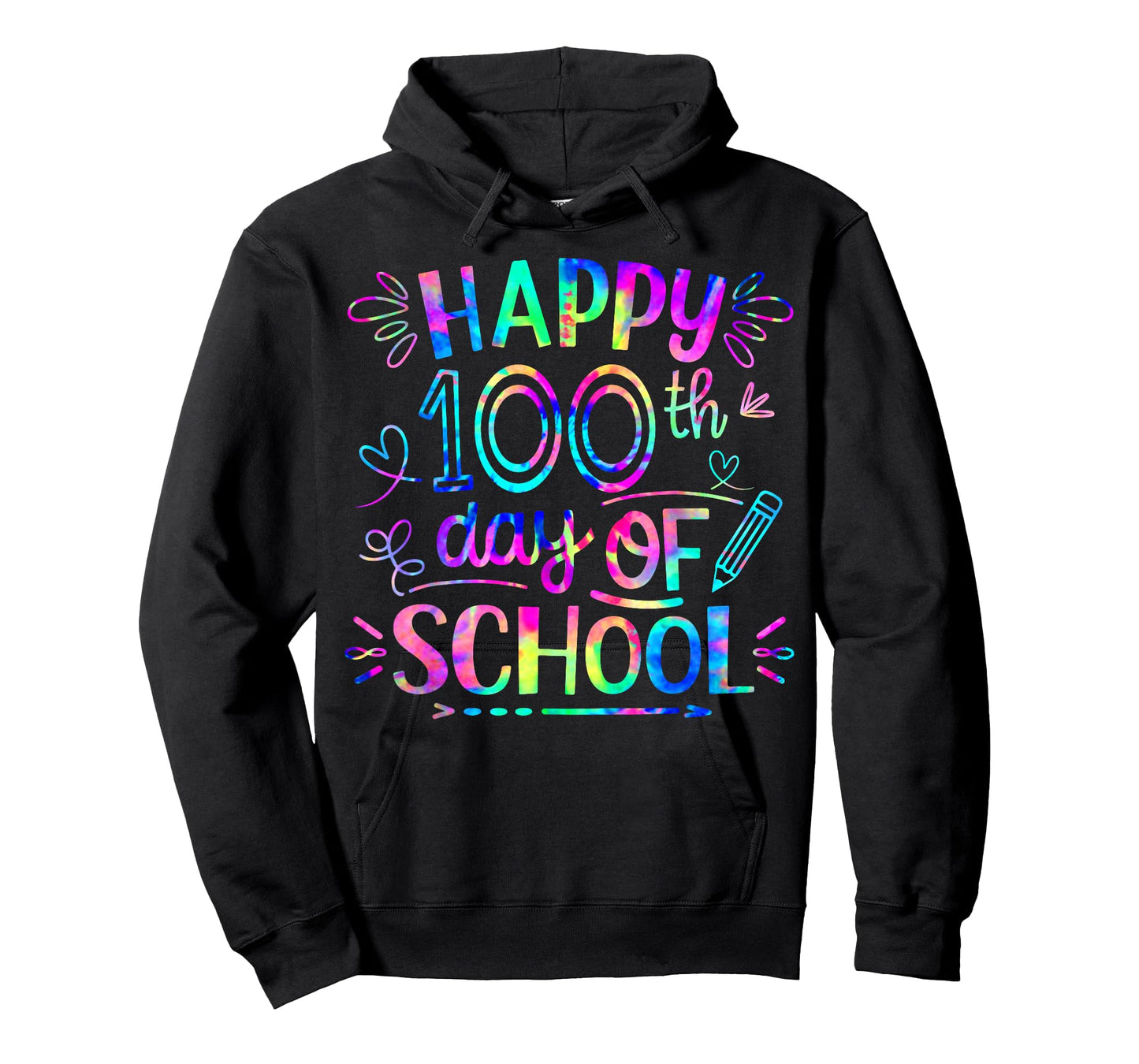 Happy 100th Day of School Tie Dye Teachers 100 Day of School T-Shirt