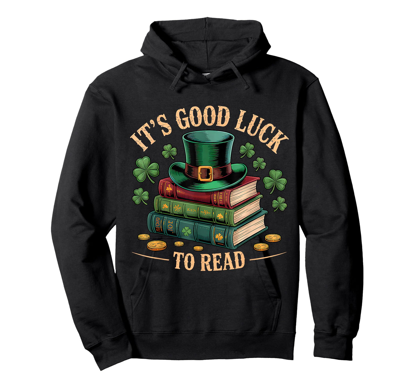 Vintage It's Good Luck to Read St Patrick's Day Book Lucky T-Shirt