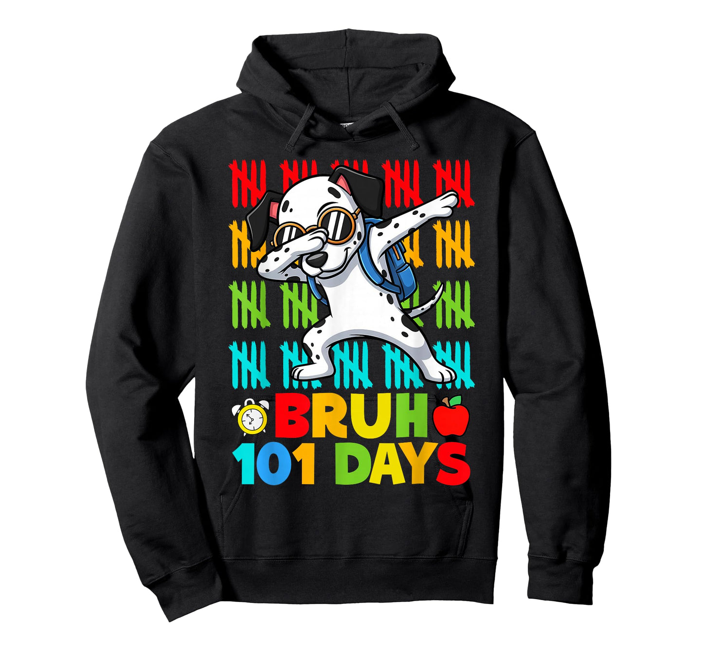Bruh 100 Days of School Dalmatian Dog Boys 100 Days Smarter T-Shirt