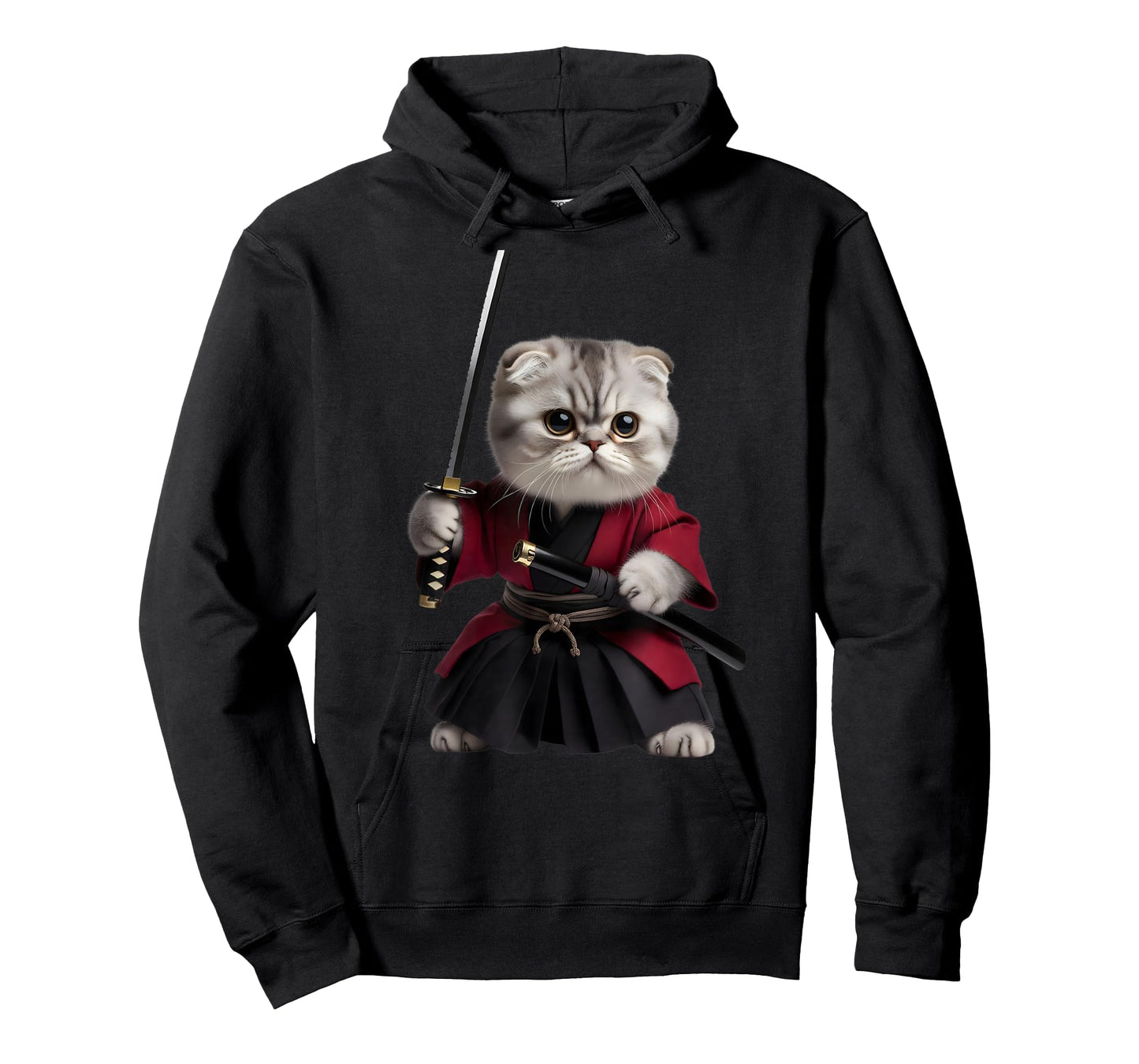 Scottish Fold Cat Samurai T-Shirt