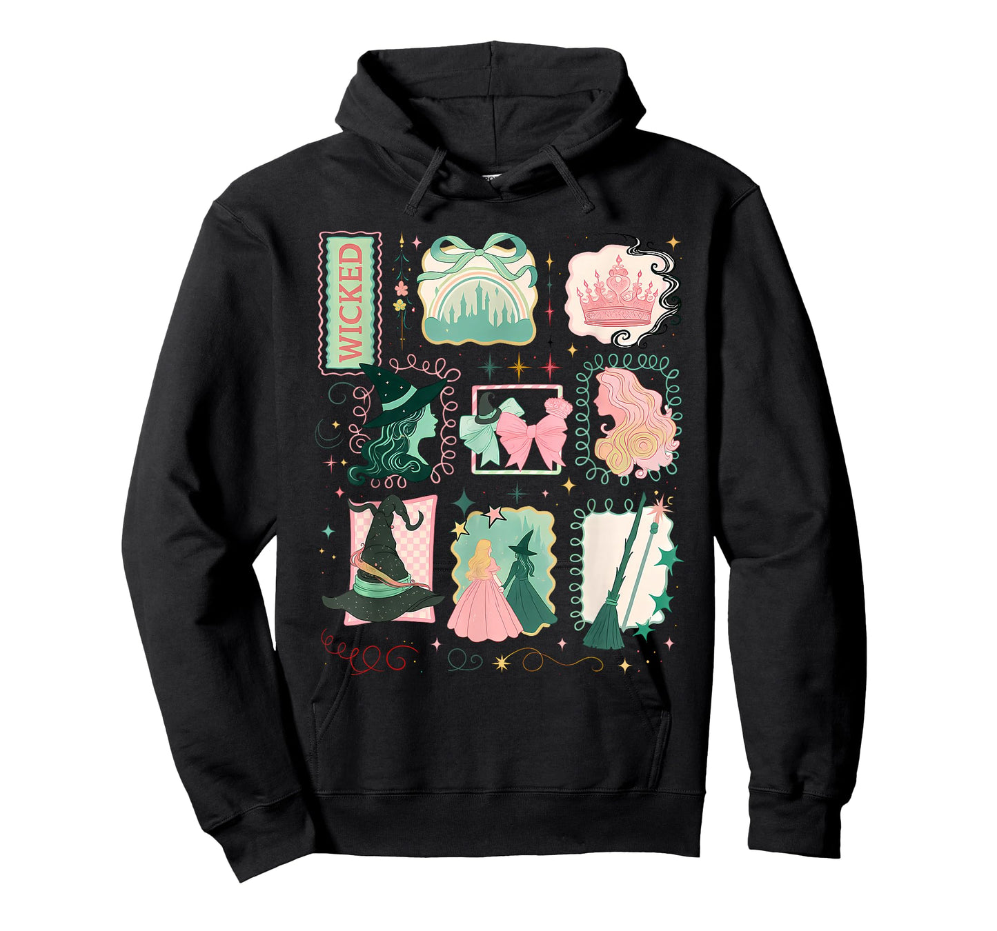 Retro Wicked Stamps Christmas Vibes Clothing T-Shirt