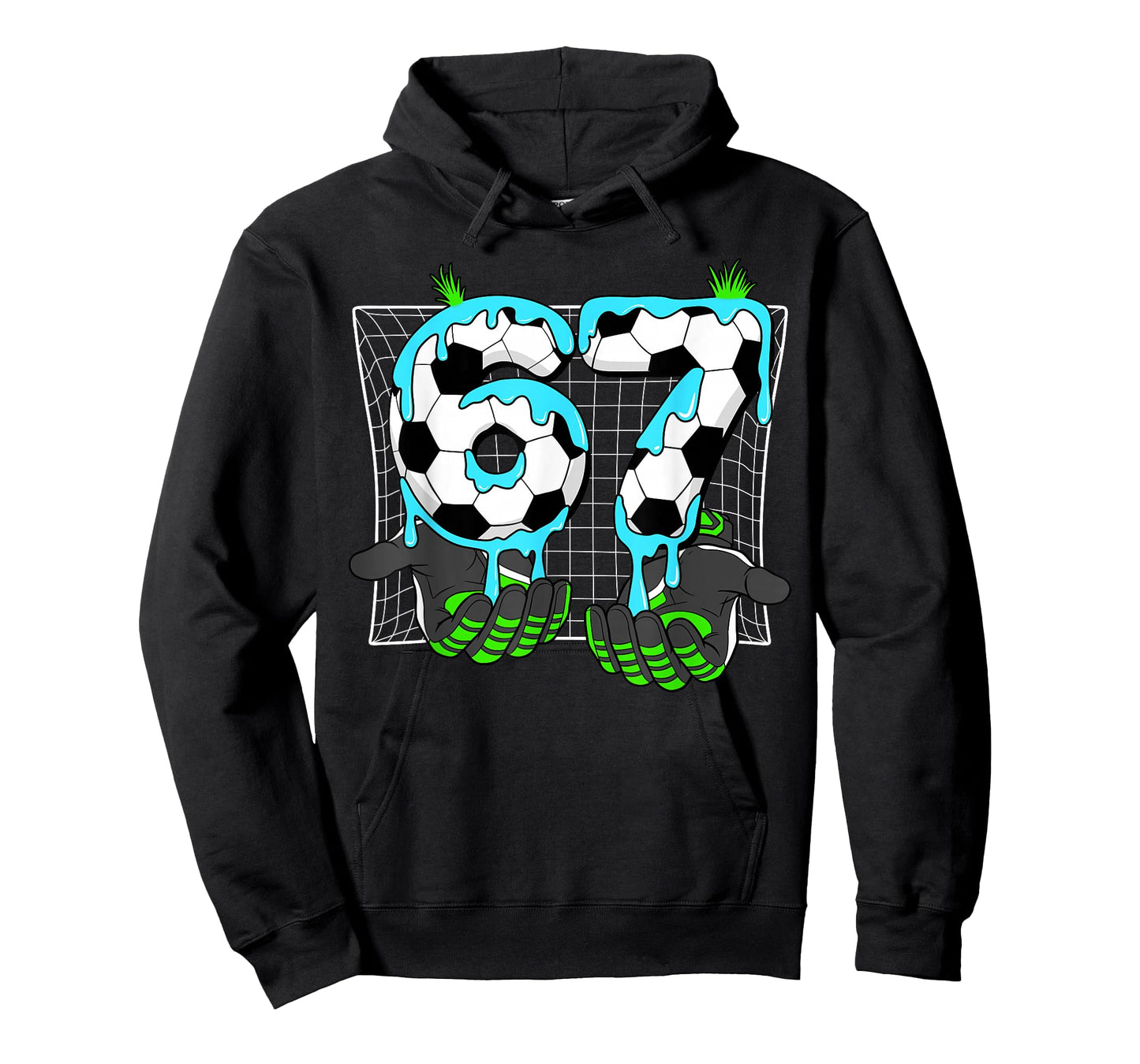 Soccer Ice Cream Drip 67 Hands Sports Six Seven Meme Boys T-Shirt