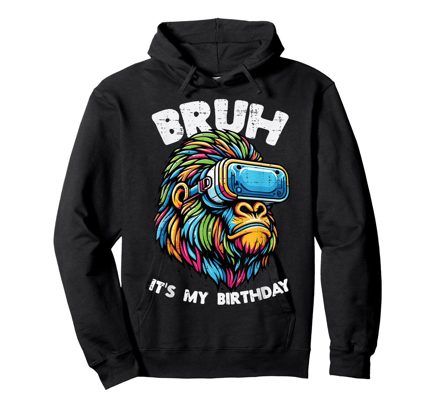 Bruh Its My Birthday Gorilla Bday Party Men Boys Kids Youth T-Shirt