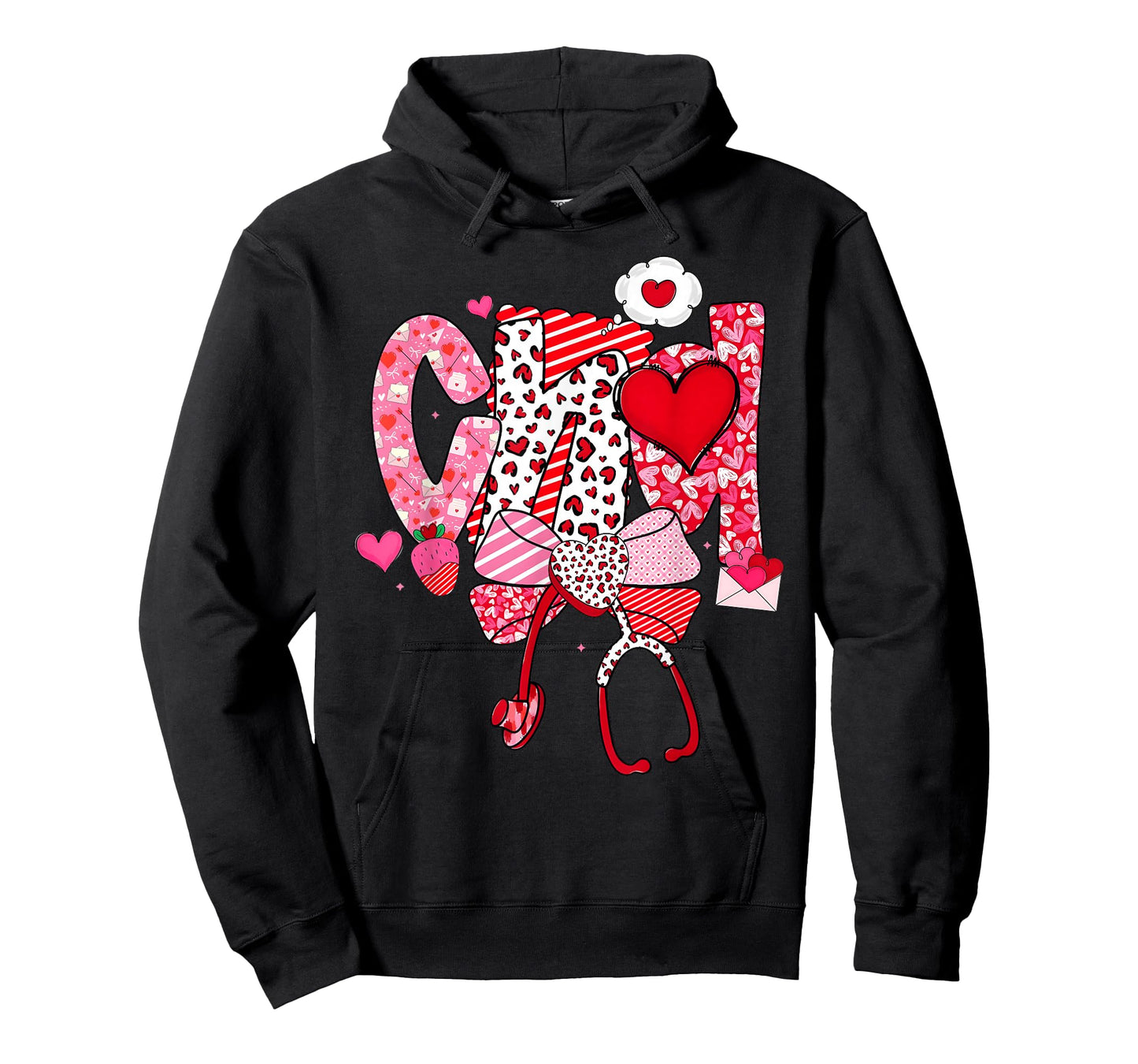 Happy Valentine CNA Nurse Coquette Bow Heart Girl Women T-Shirt