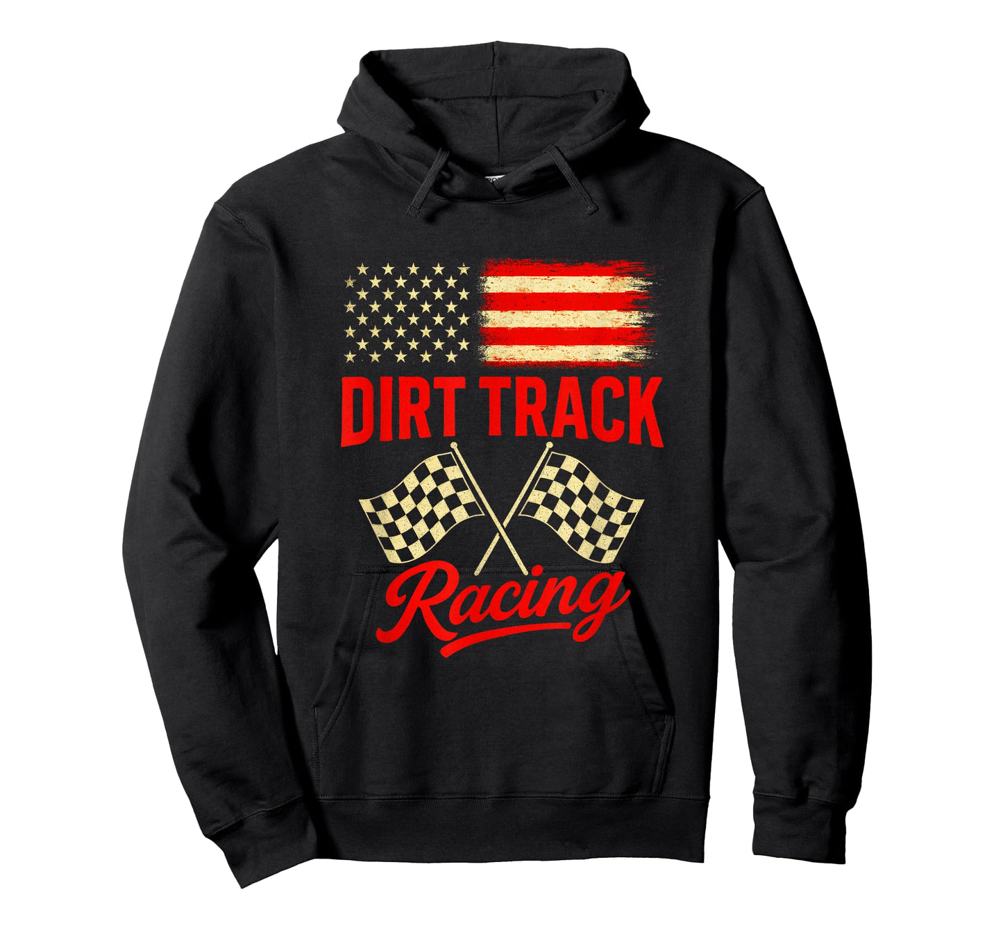 Dirt Track Racing - American Flag, Motorsport T-Shirt