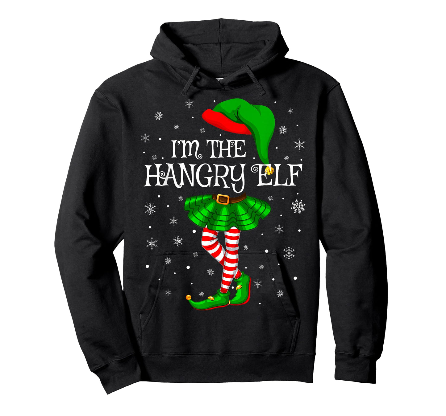 Hangry Elf Christmas Family Group Women Girls Xmas Pajama T-Shirt
