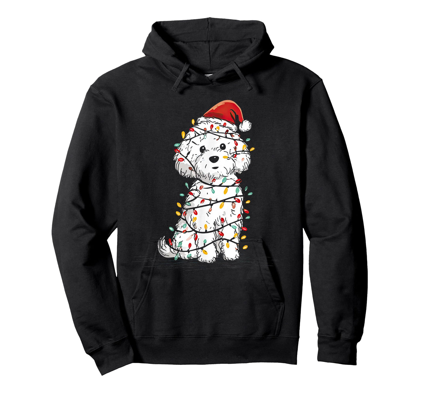Funny Bichon Frise Christmas Graphics Dog Lights Lover T-Shirt