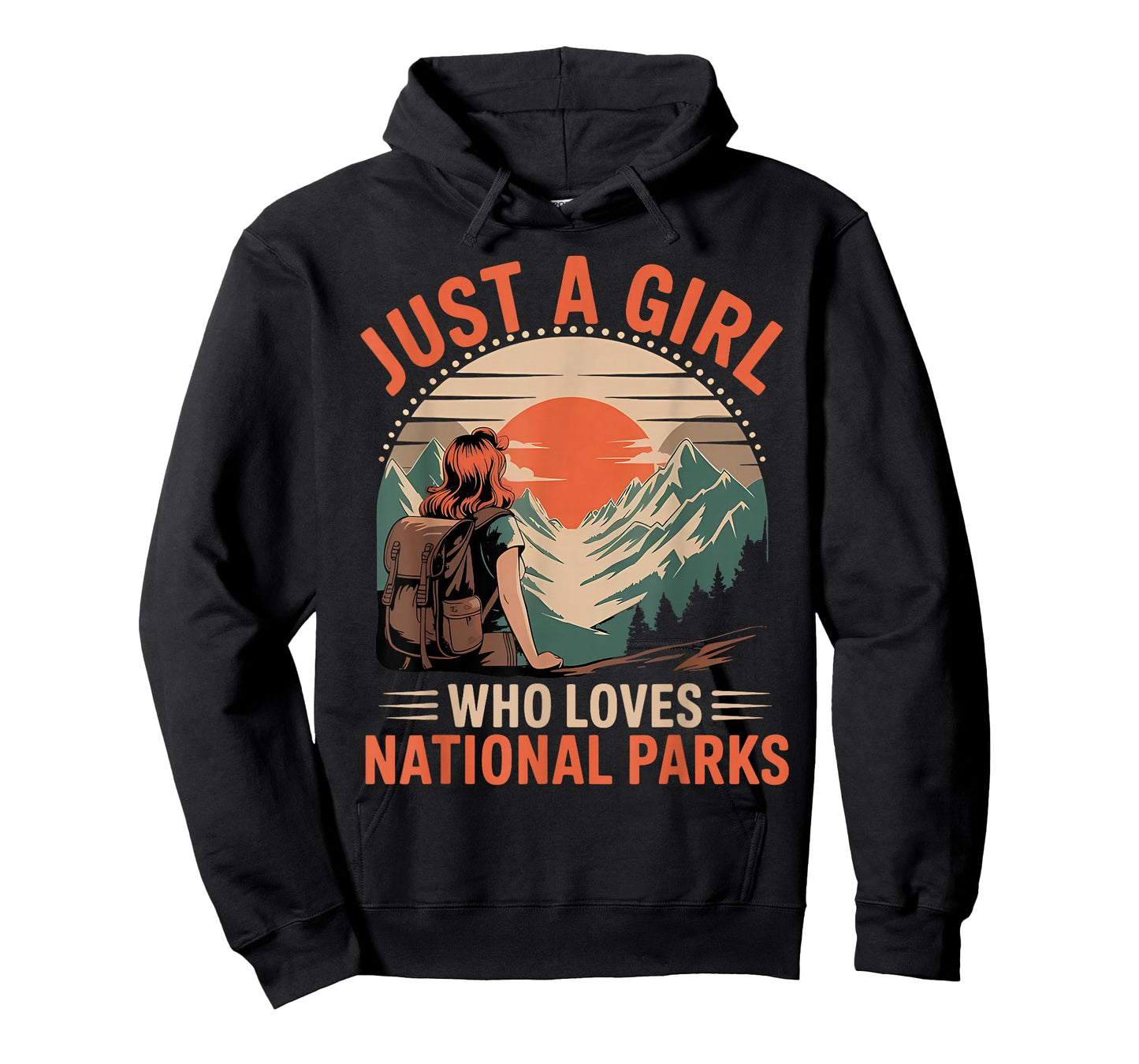 Just A Girl Who Loves National Parks Vintage Retro T-Shirt