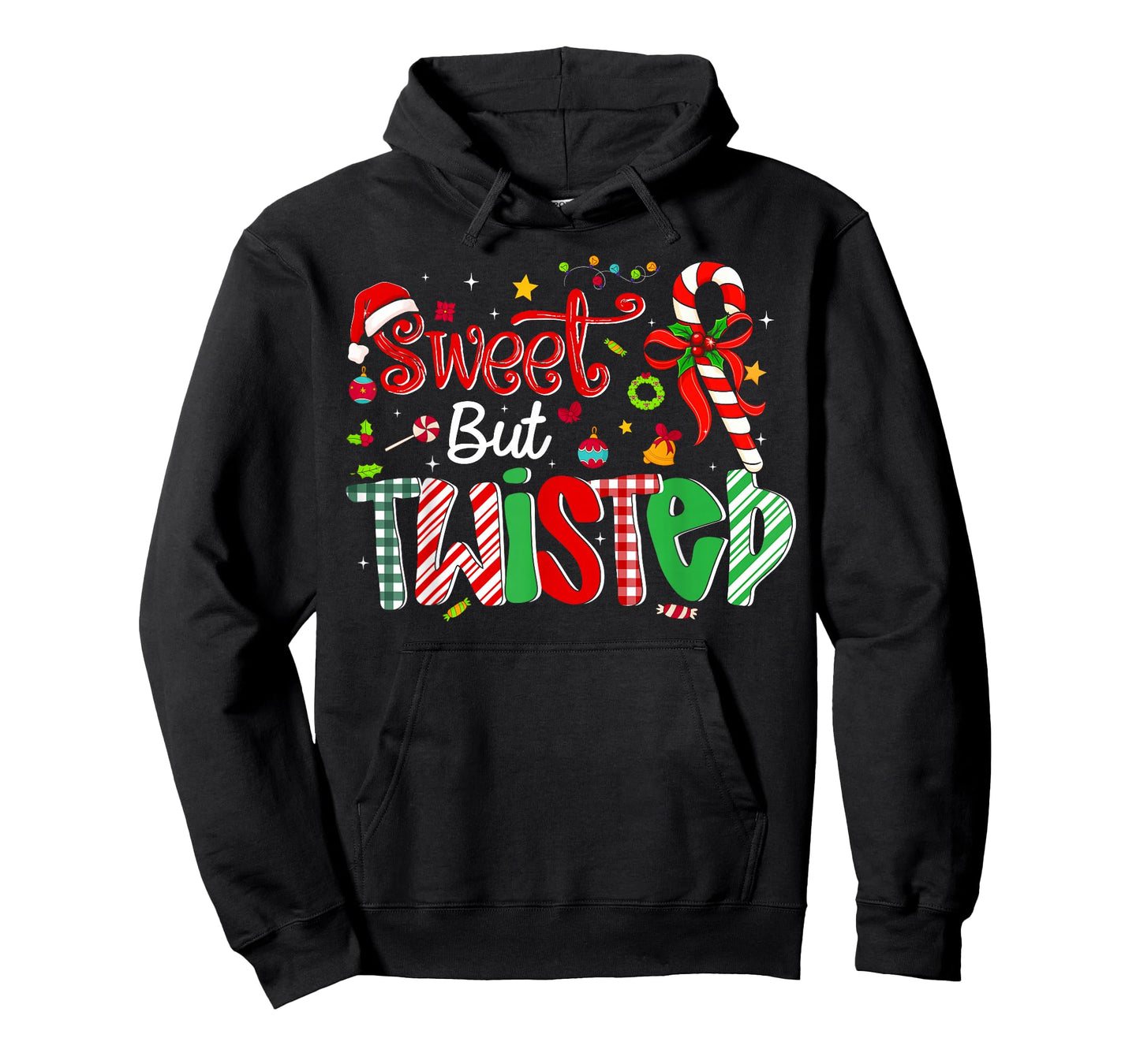 Sweet But Twisted Funny Christmas Candy Cane Xmas Holiday T-Shirt