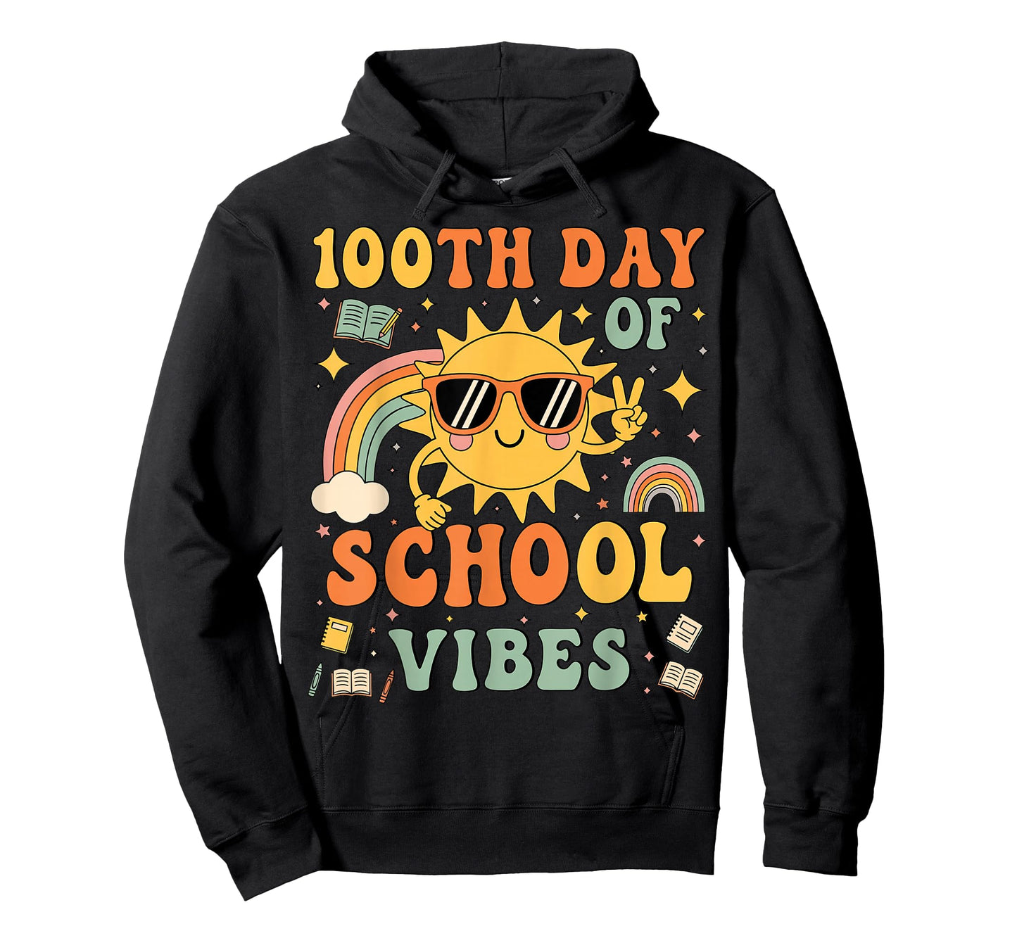 100th Day of School Vibes Cute Smile Face 100 Days of School T-Shirt