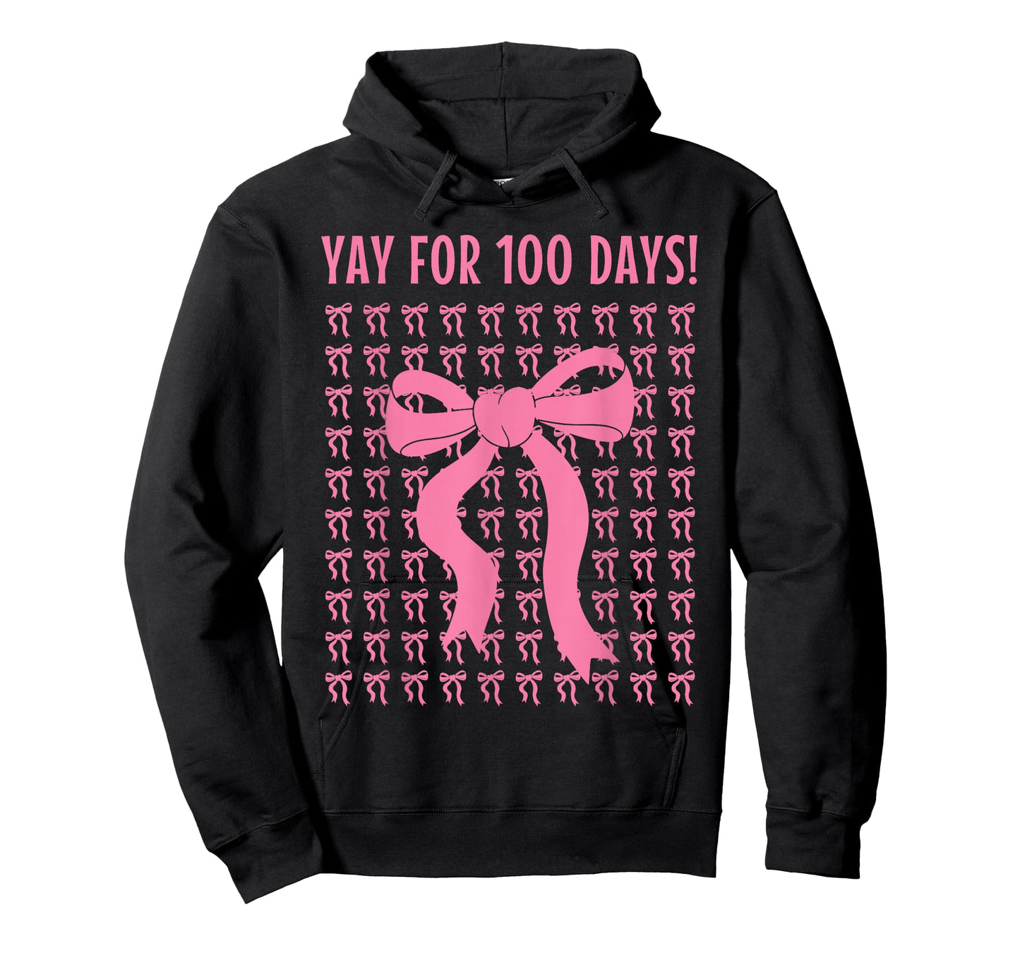 Yay for 100 Days of School Pink Bows Celebration T-Shirt