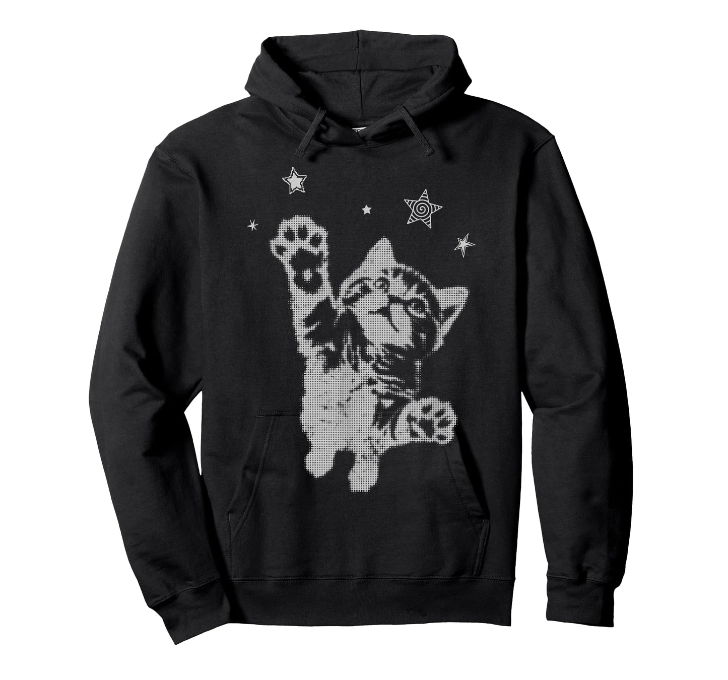 Y2K Cat Jumping Stars Silly 90s 2000s Grunge Vintage Graphic T-Shirt