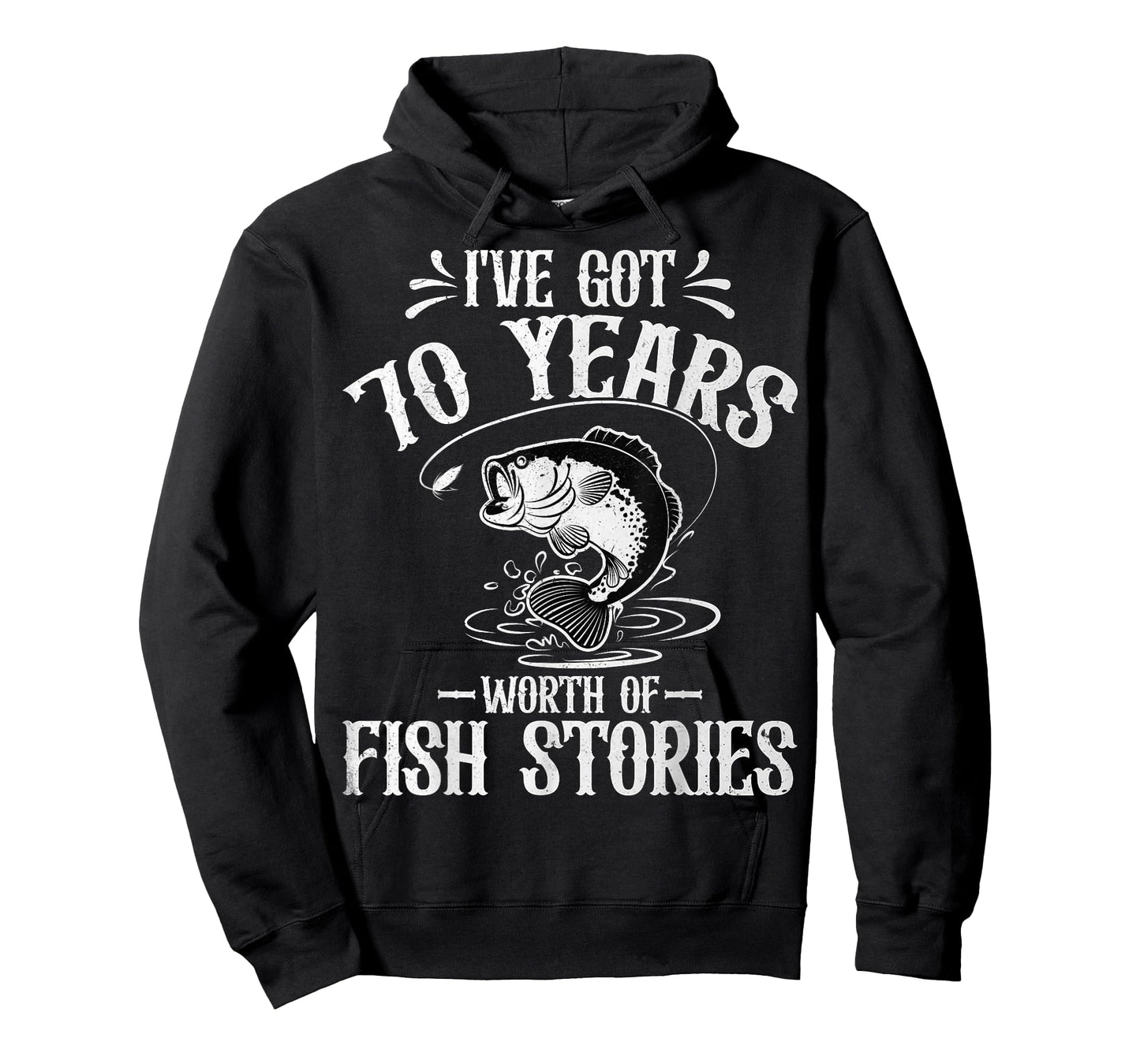 I've Got 70 Years Worth of Fish Stories 70th Birthday Fisher T-Shirt