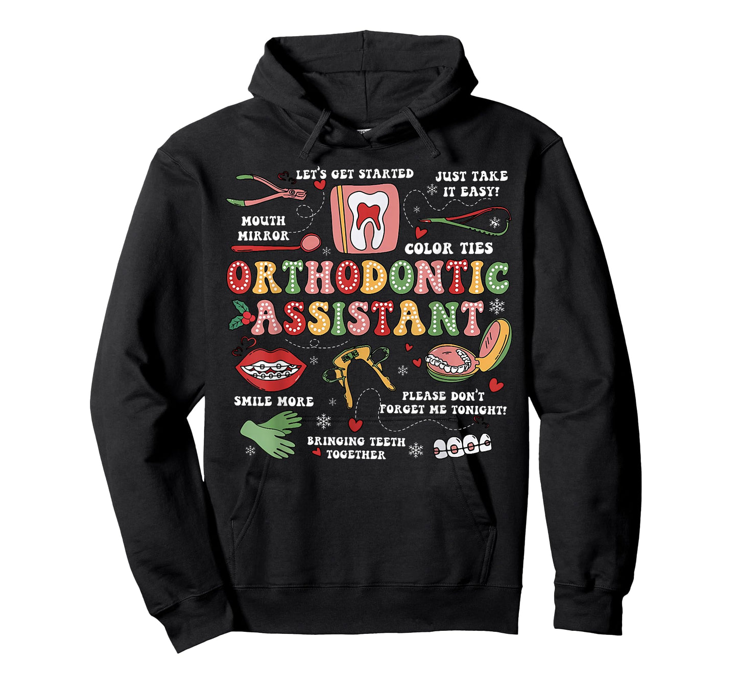 Ortho Squad Christmas Orthodontic Assistant Ortho Dept Xmas T-Shirt
