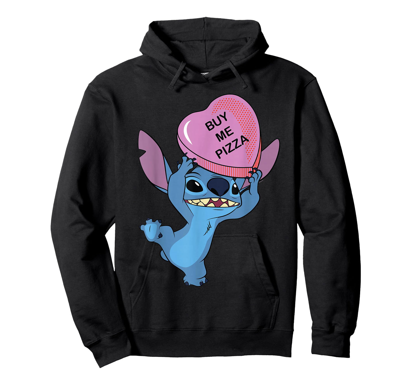 Disney Stitch Funny Valentine's Day Buy Me Pizza Heart T-Shirt