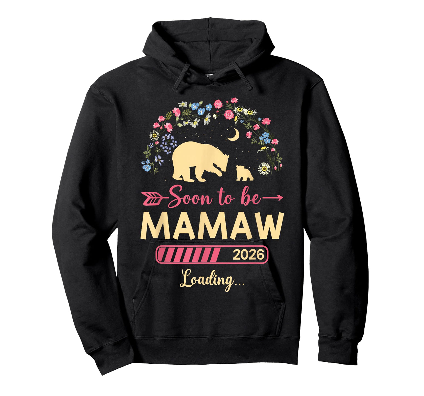 Soon to be Mamaw 2026 Loading Flower Bear Baby Shower T-Shirt