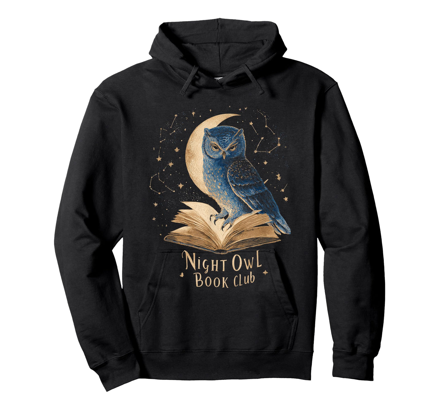 Night Owl Book Club Crescent Moon Womens Late Night Reading T-Shirt